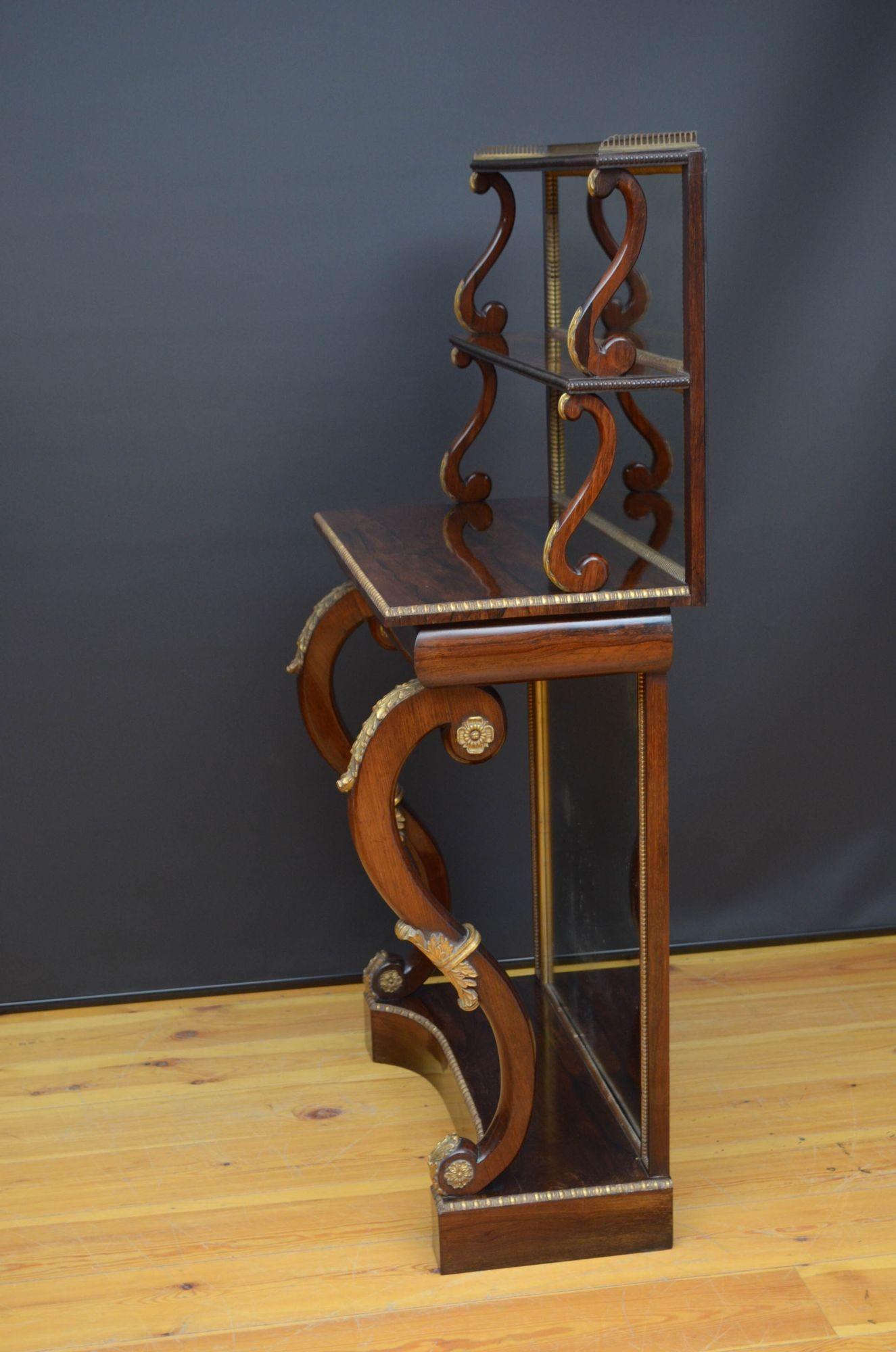 Regency Rosewood Console Table For Sale 16