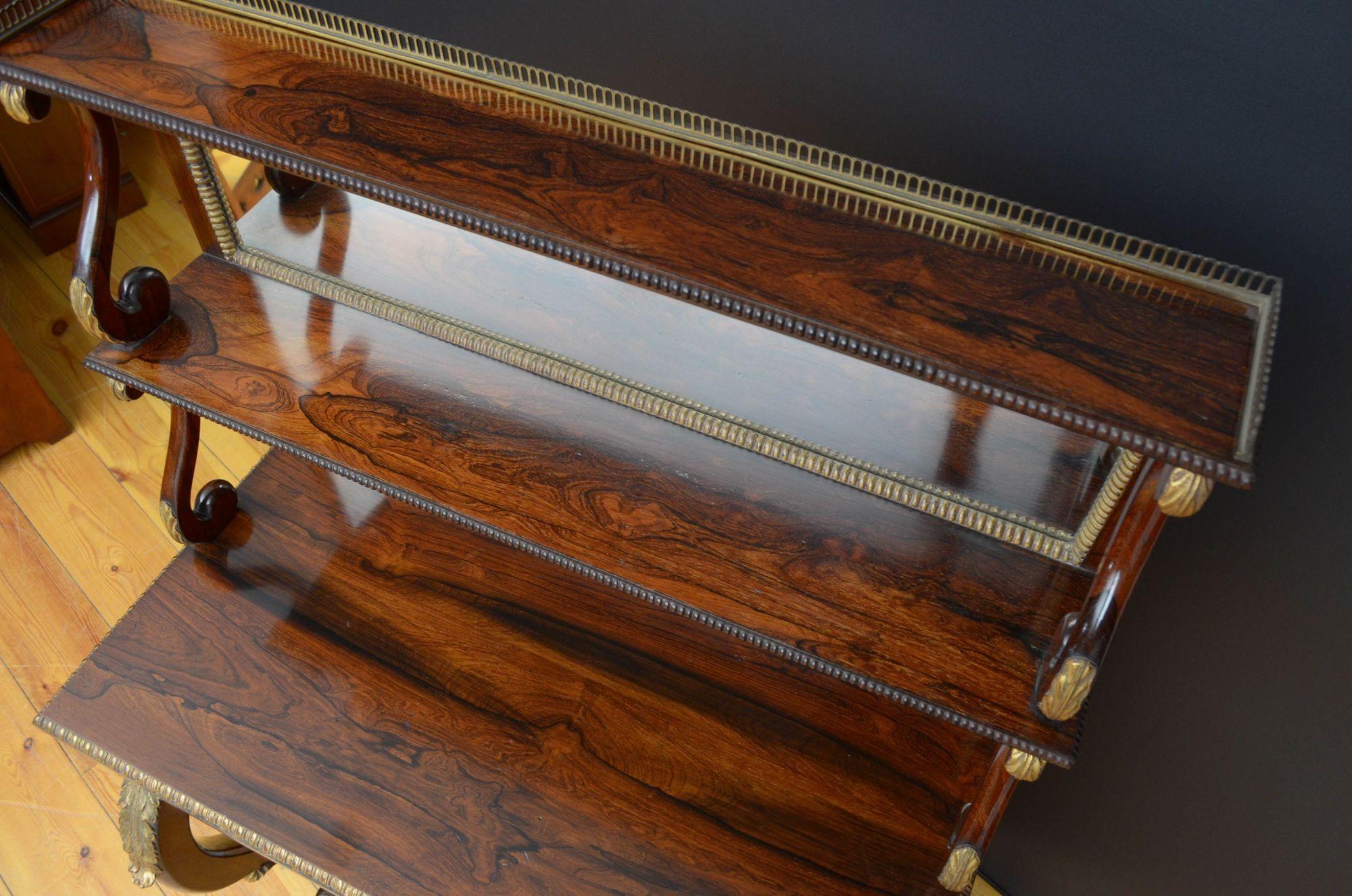 19th Century Regency Rosewood Console Table For Sale
