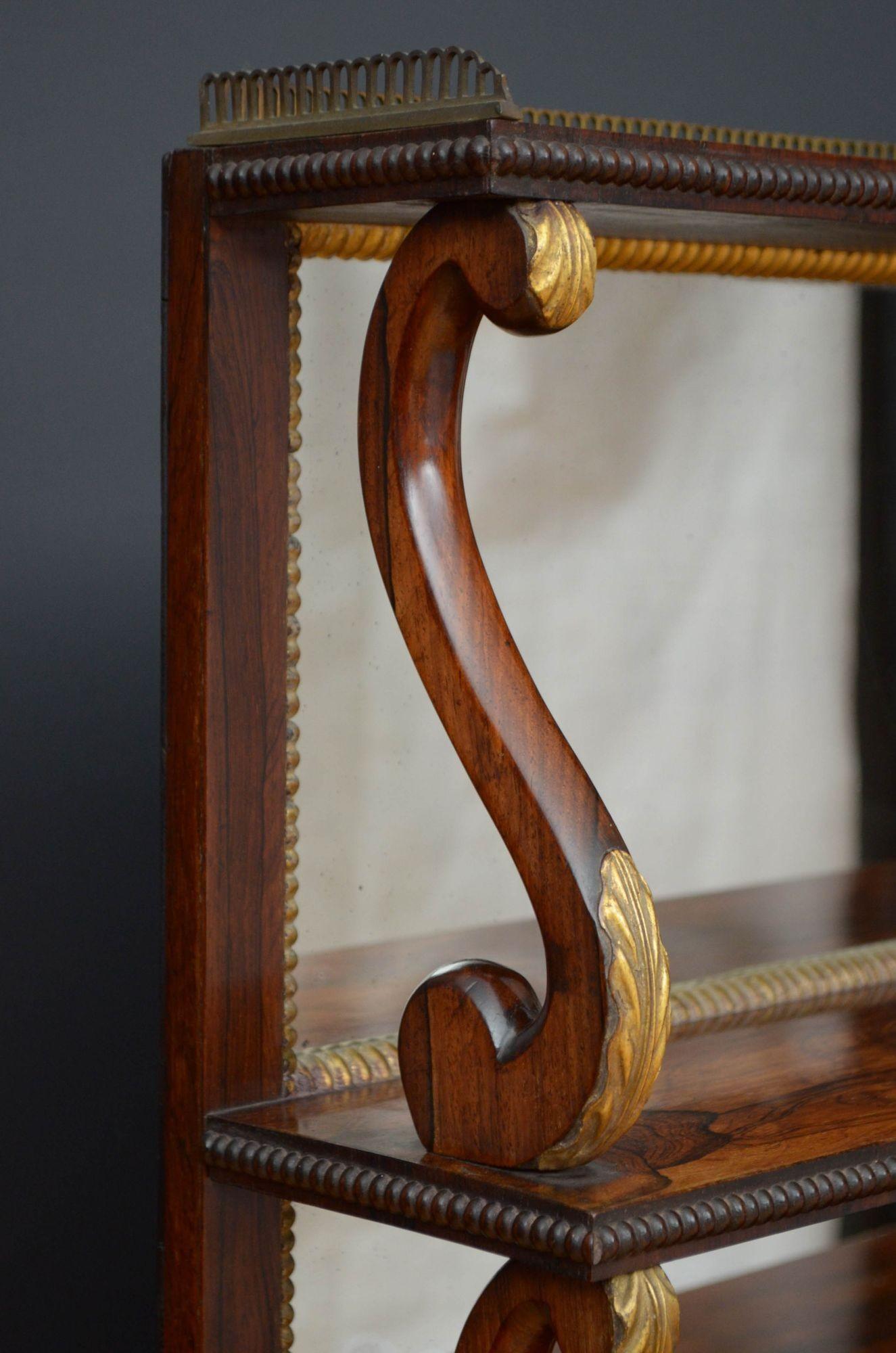 Regency Rosewood Console Table For Sale 1