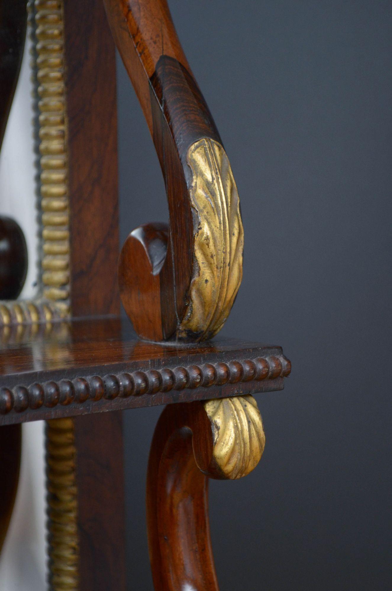 Regency Rosewood Console Table For Sale 4