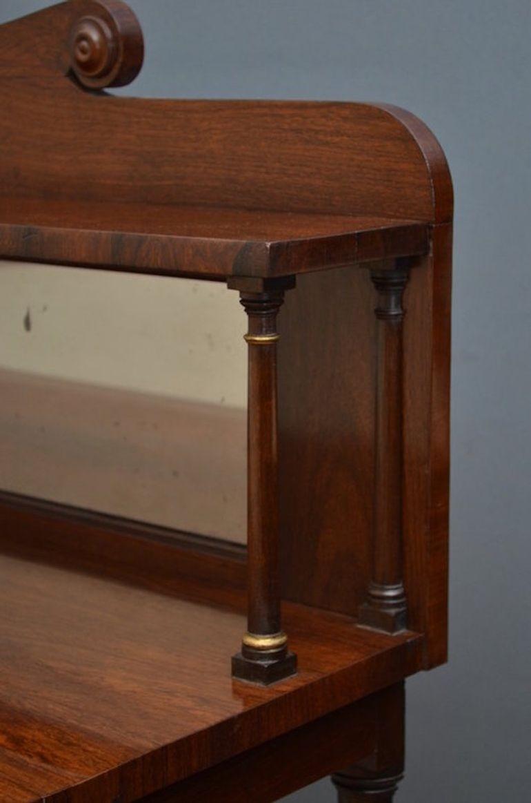 Regency Rosewood Console Table - Hall Table In Good Condition For Sale In Whaley Bridge, GB