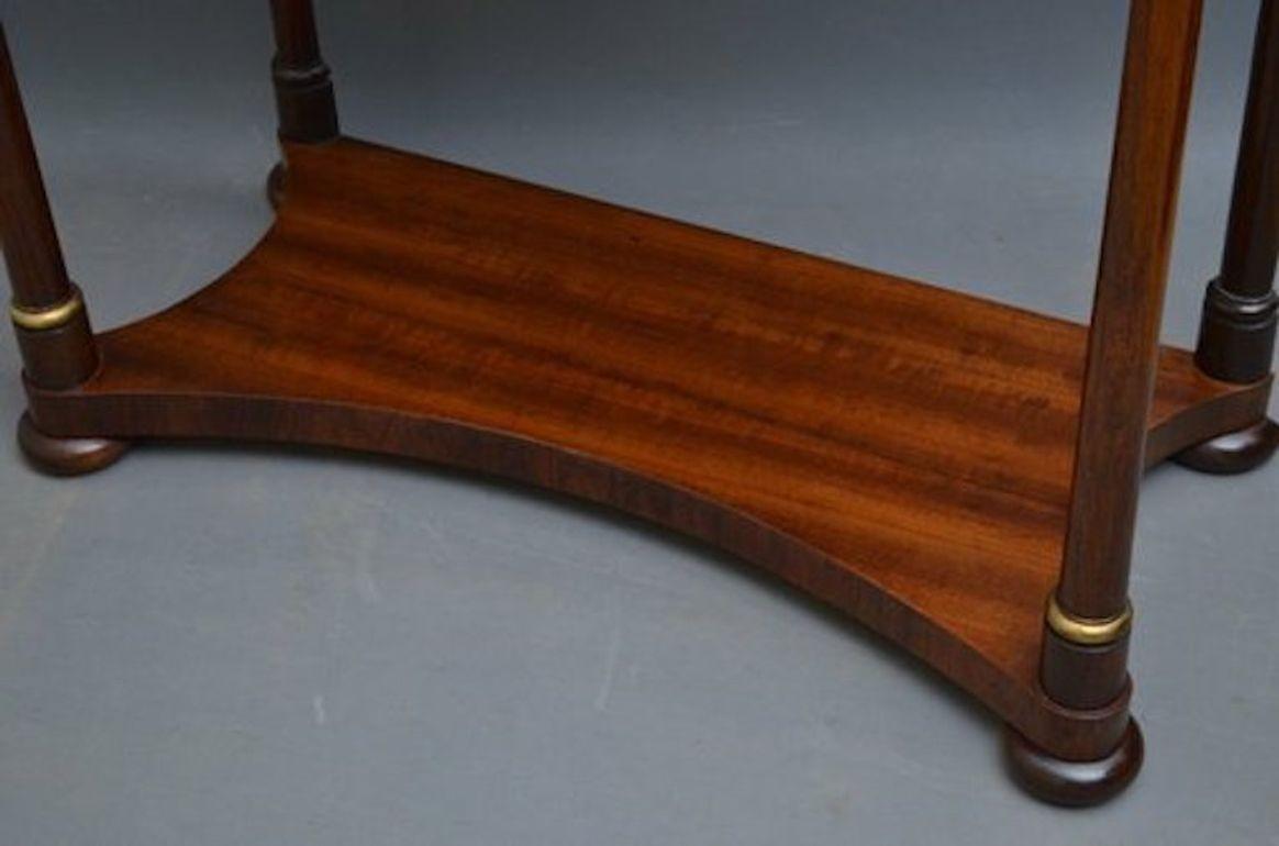 Regency Rosewood Console Table - Hall Table For Sale 2