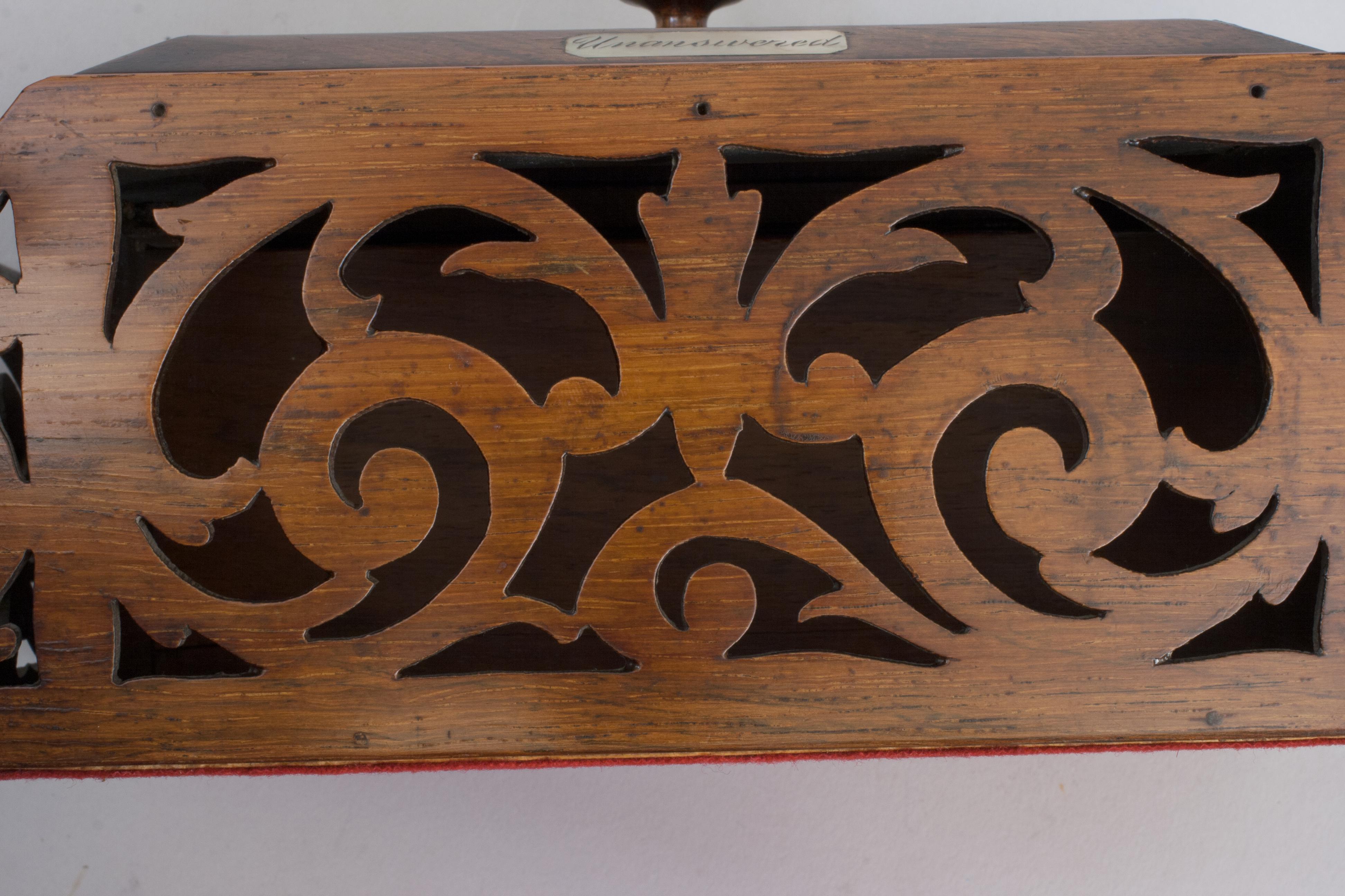 Regency Rosewood Country House Letter Box For Sale 9
