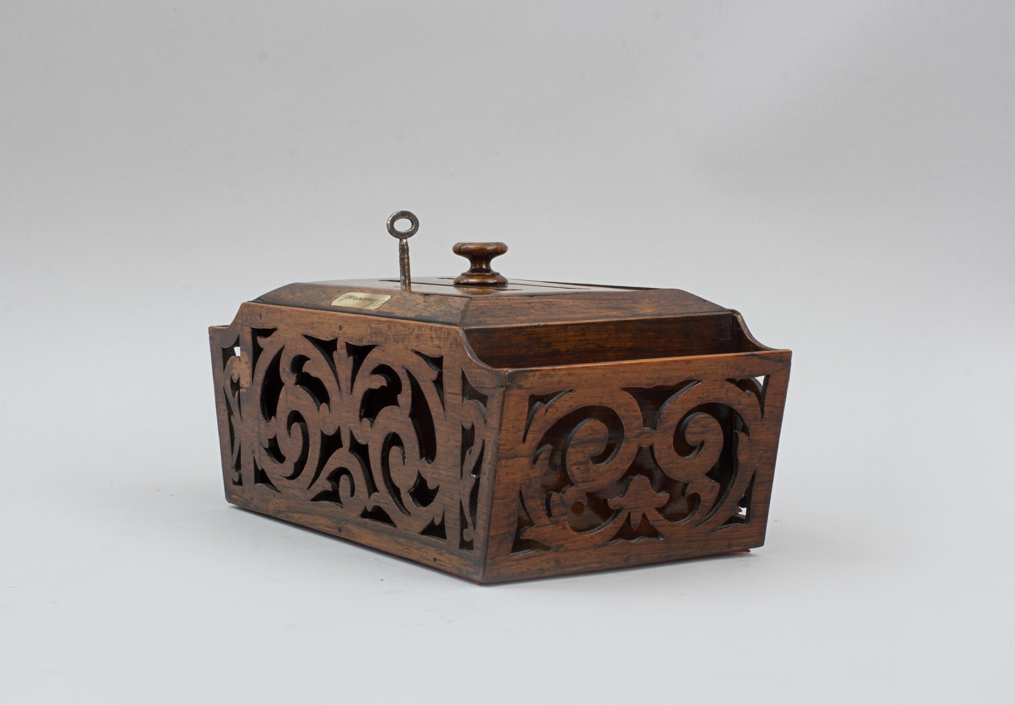 Regency Rosewood Country House Letter Box For Sale 13