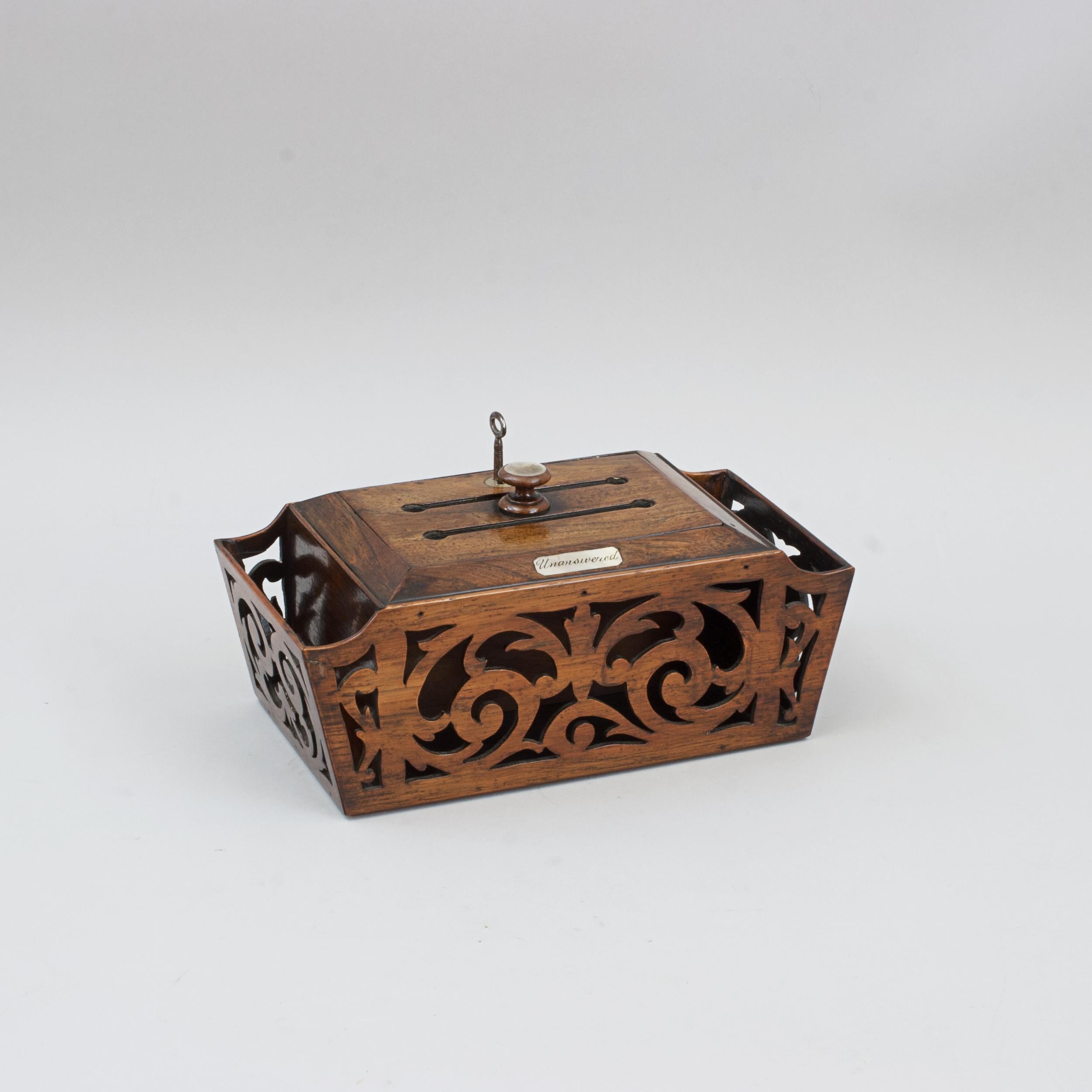 Regency Rosewood Country House Letter Box For Sale 14
