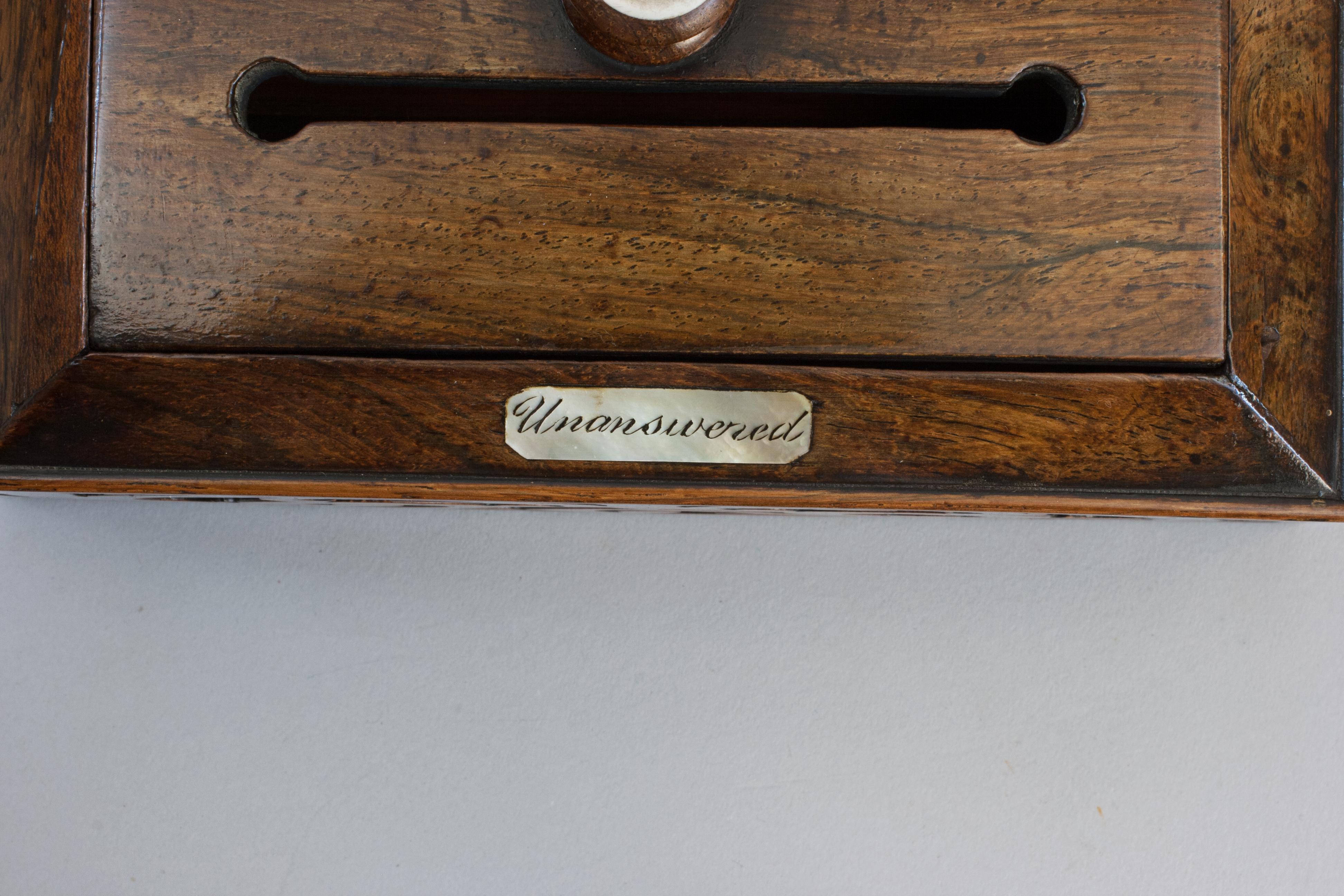 Regency Rosewood Country House Letter Box For Sale 4