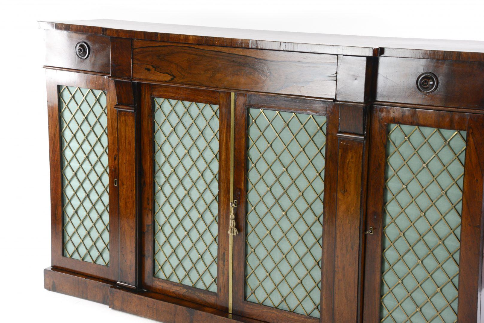 British Regency Rosewood Credenza