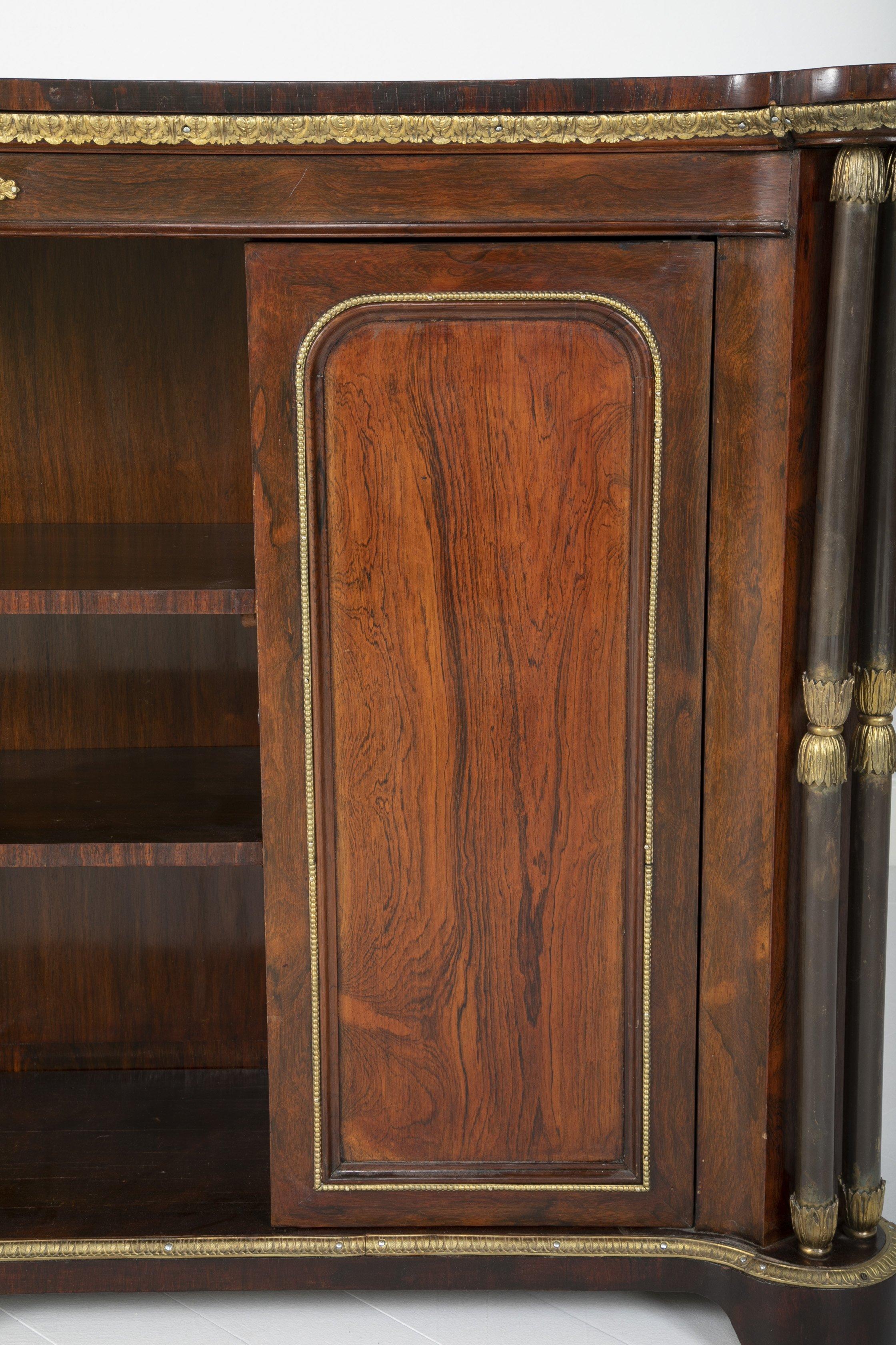 Regency Rosewood Credenza In Good Condition In Westwood, NJ