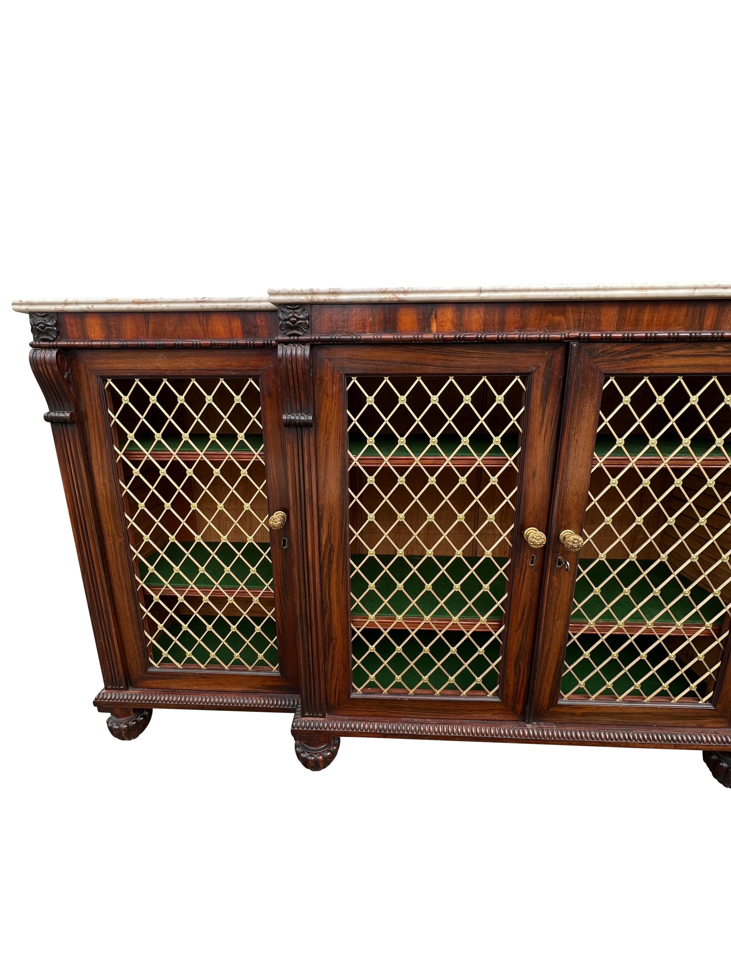 Regency Rosewood Credenza Stamped James Winter, London For Sale 9