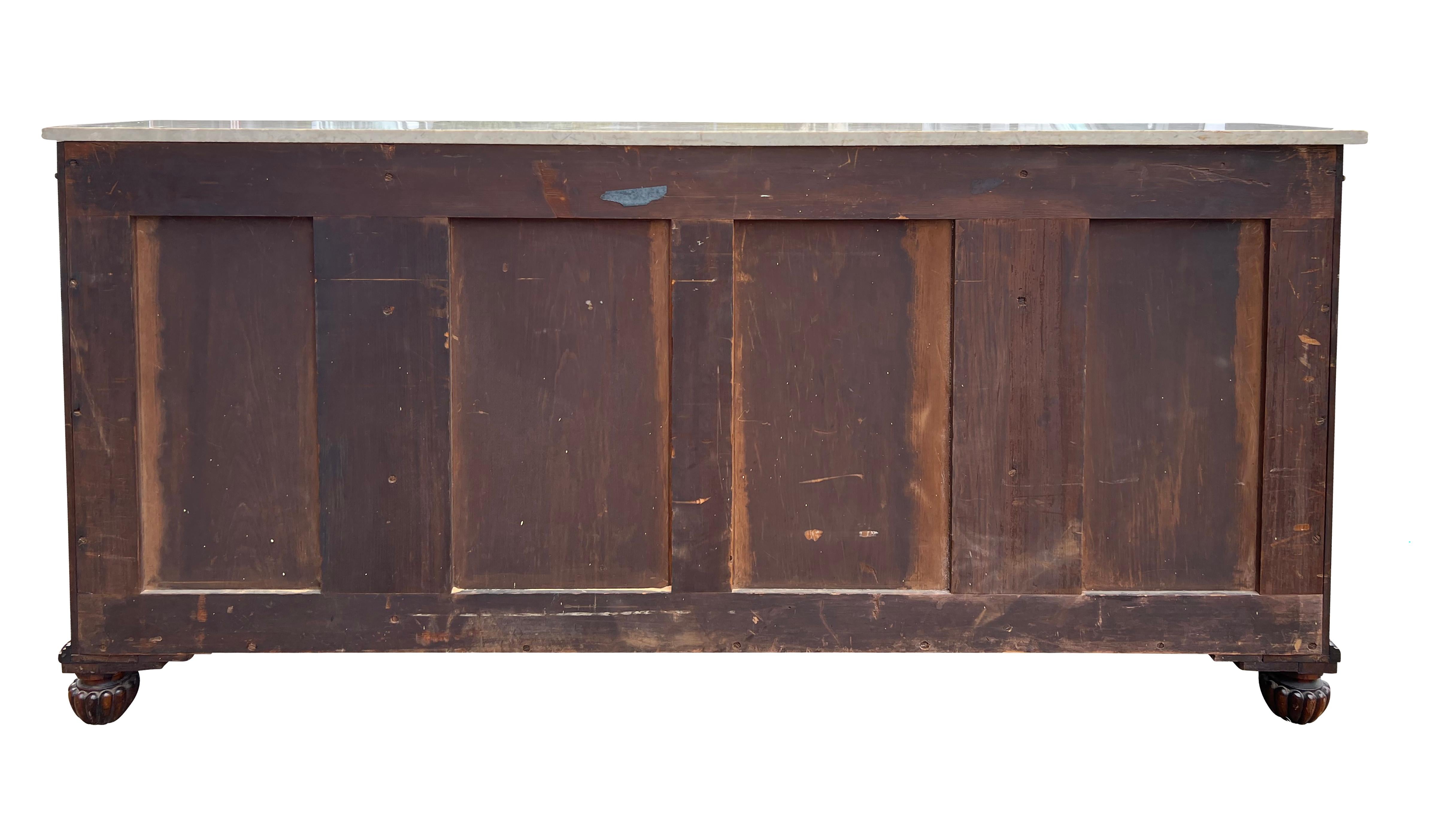 Regency Rosewood Credenza Stamped James Winter, London In Good Condition For Sale In Essex, MA