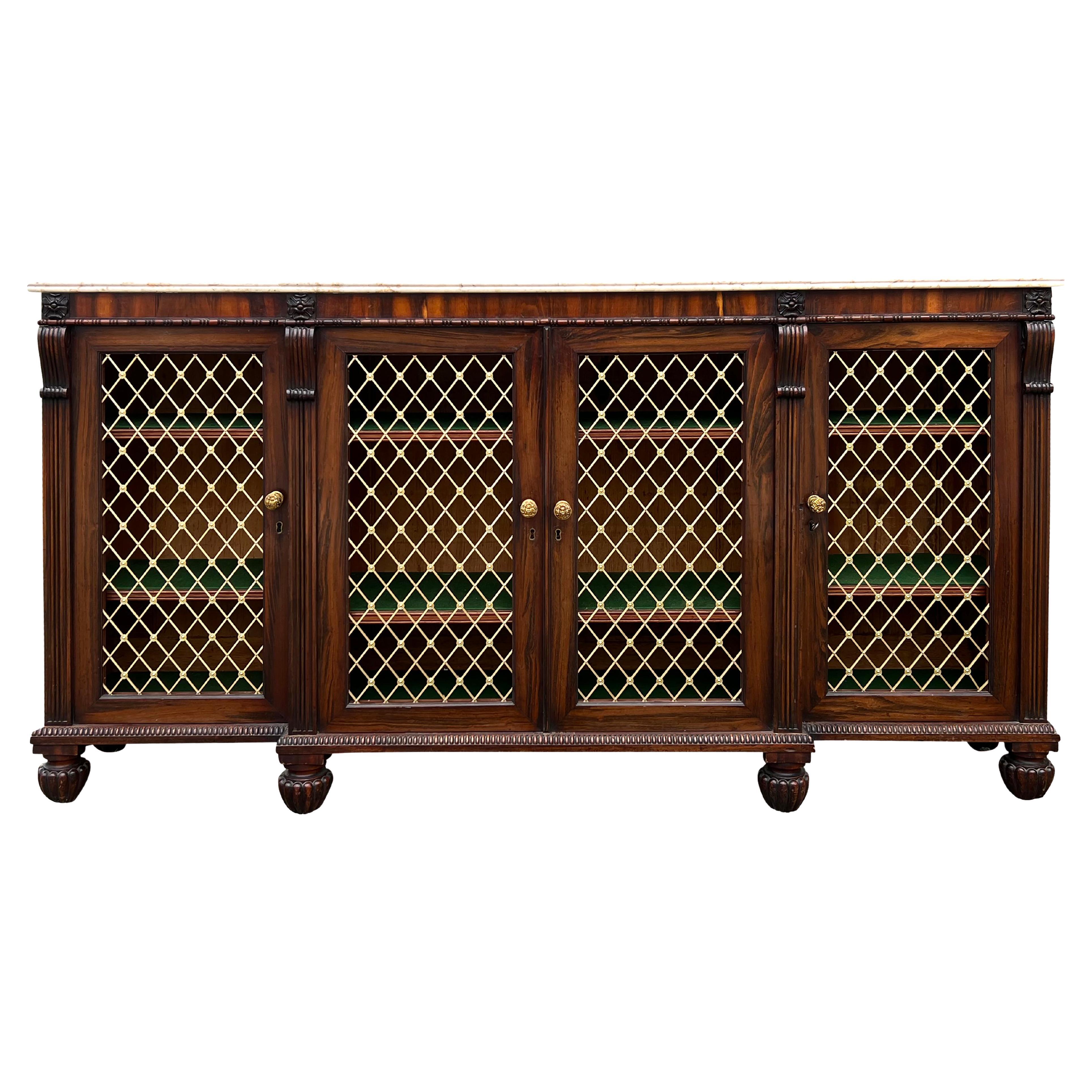 Regency Rosewood Credenza Stamped James Winter, London For Sale