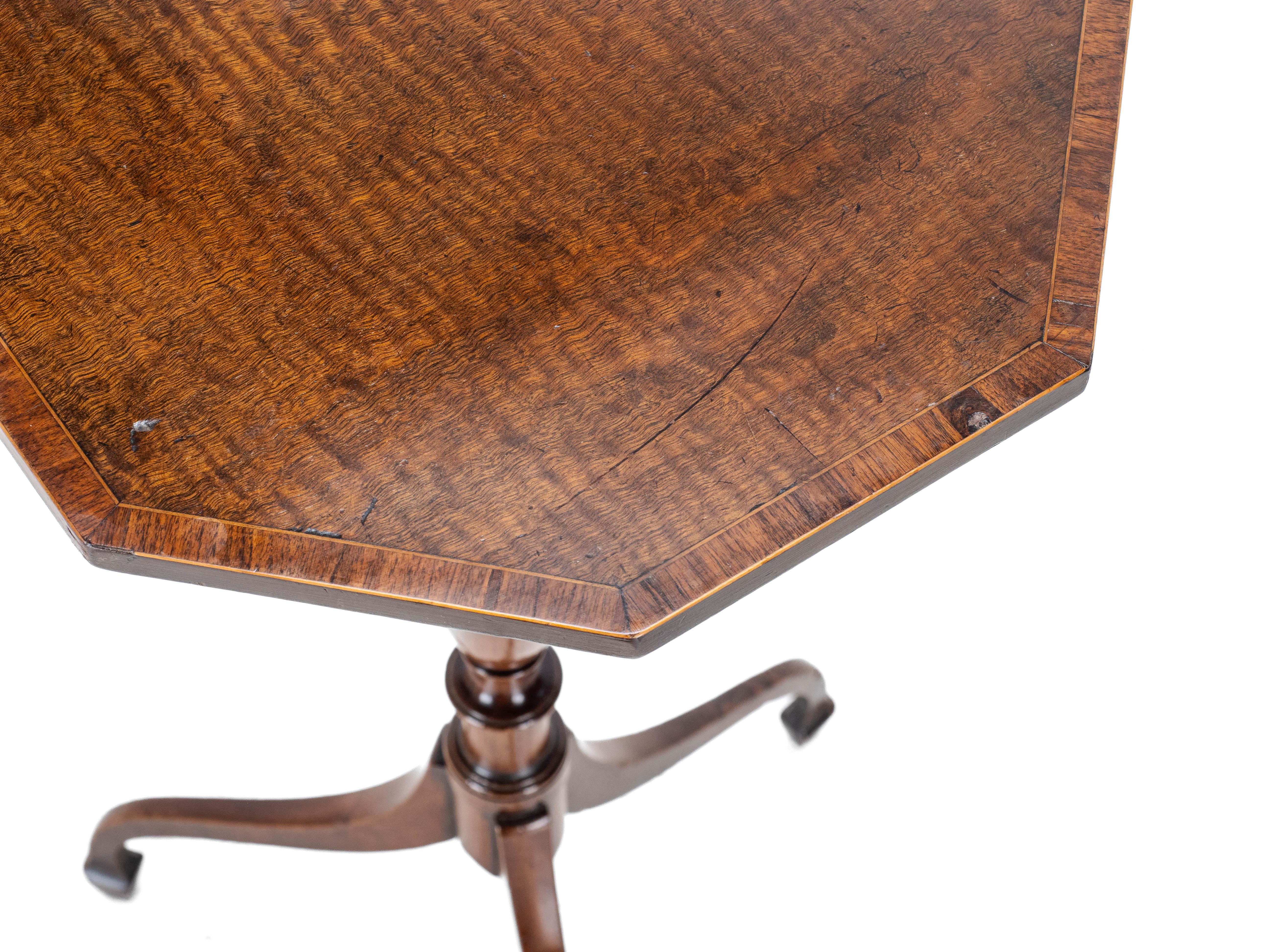 Regency Rosewood Crossbanded Mahogany Octagonal Wine Table C1810 (Georgian) 1