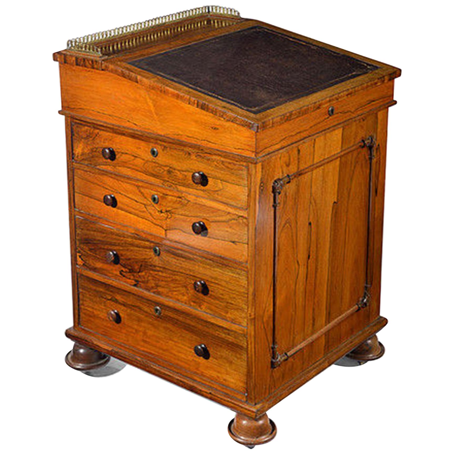 Regency Rosewood Davenport with a Sliding Top in the Manner of Gillows For Sale