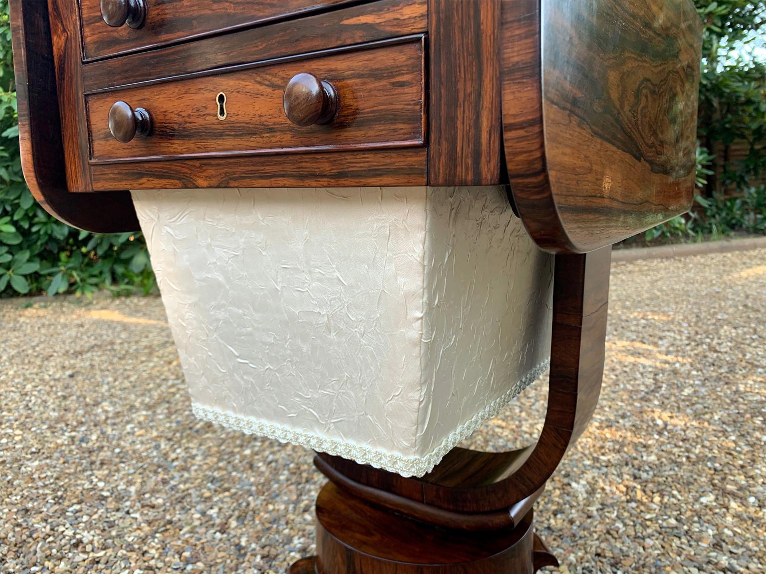 Regency Rosewood Drop Leaf Work Table 3