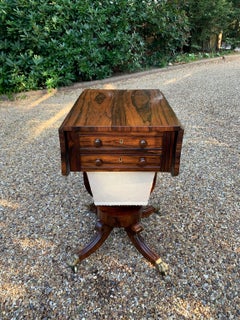 Regency Rosewood Drop Leaf Work Table