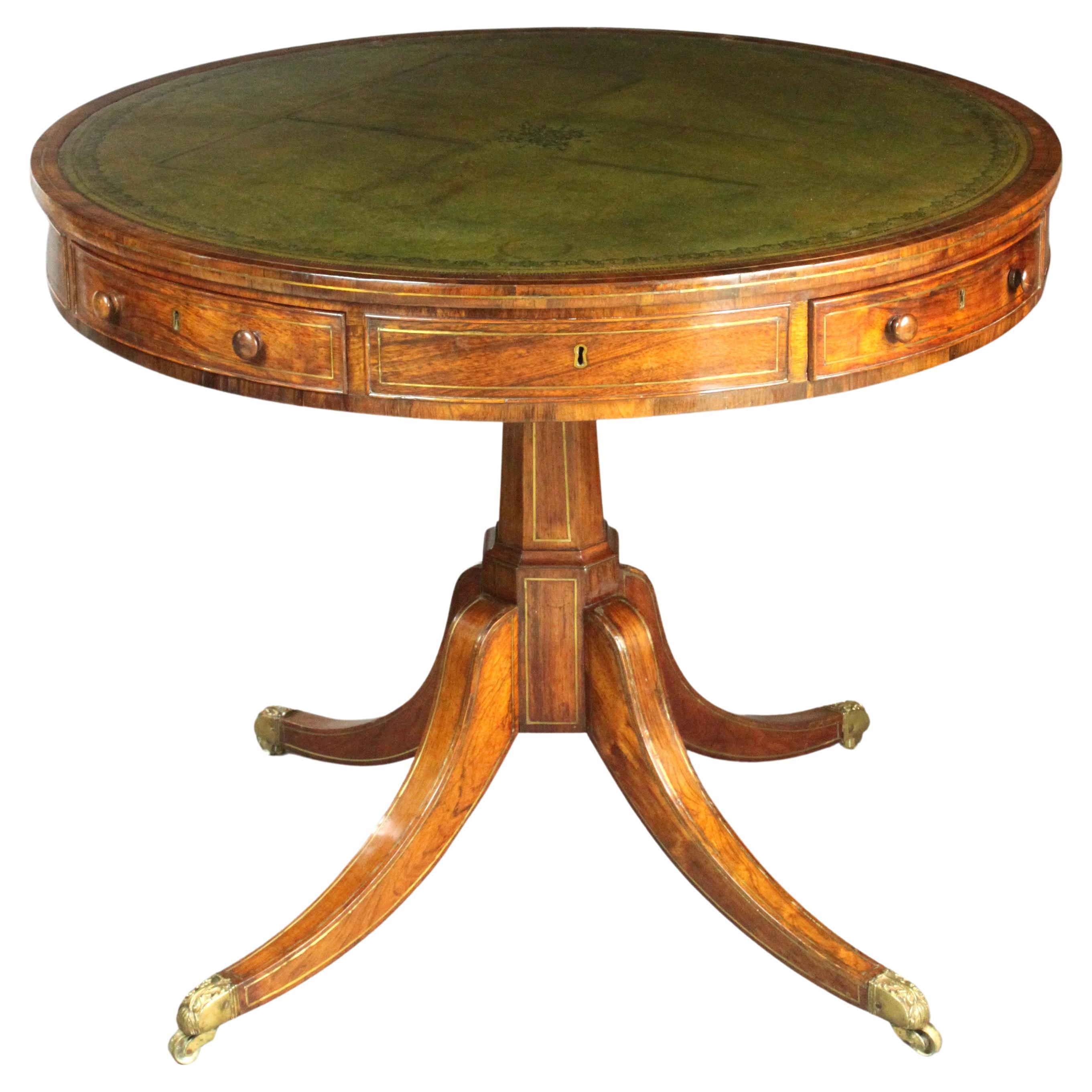Regency Rosewood Drum Table