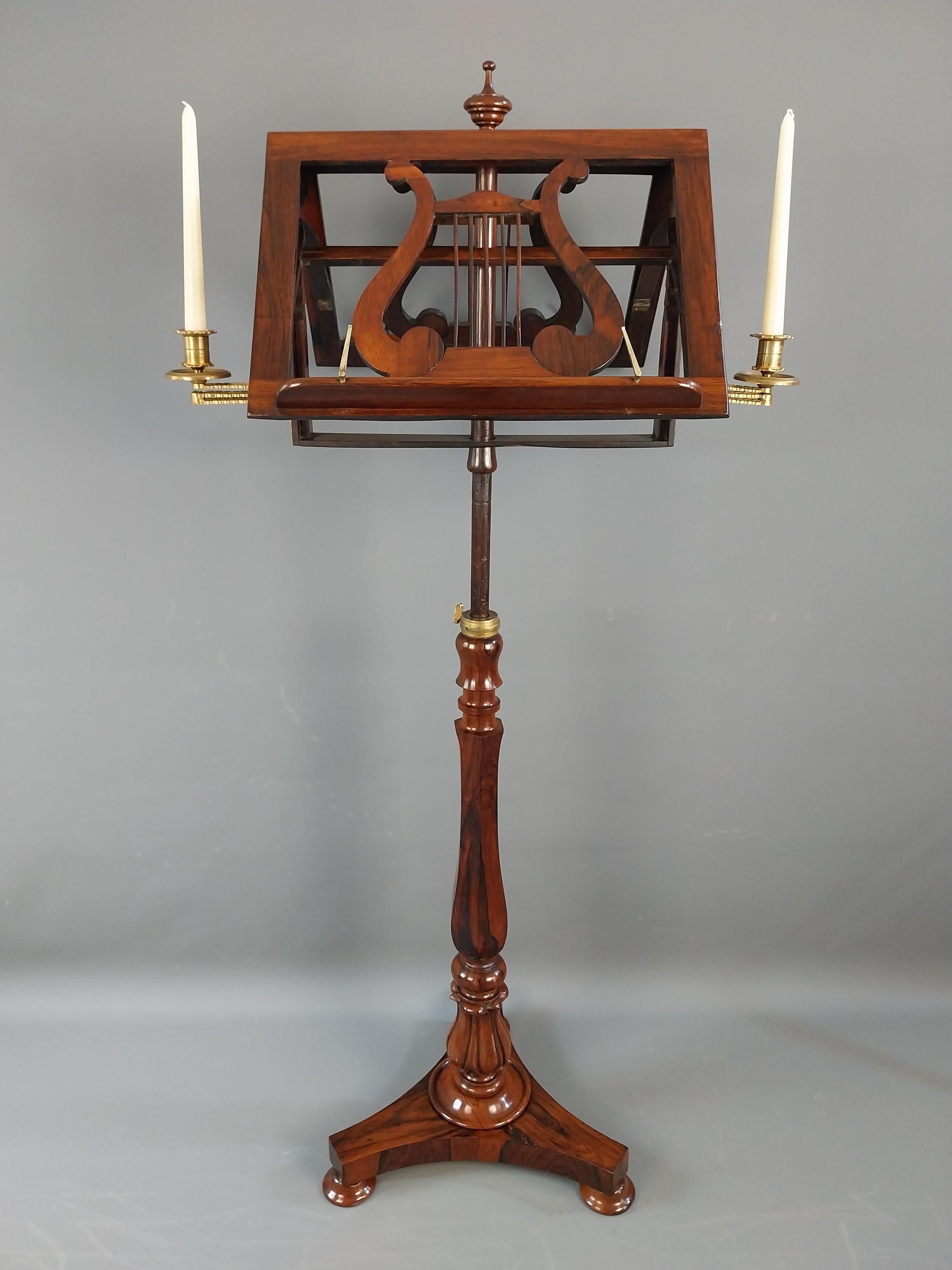 Regency Rosewood Duet Music Stand For Sale 5