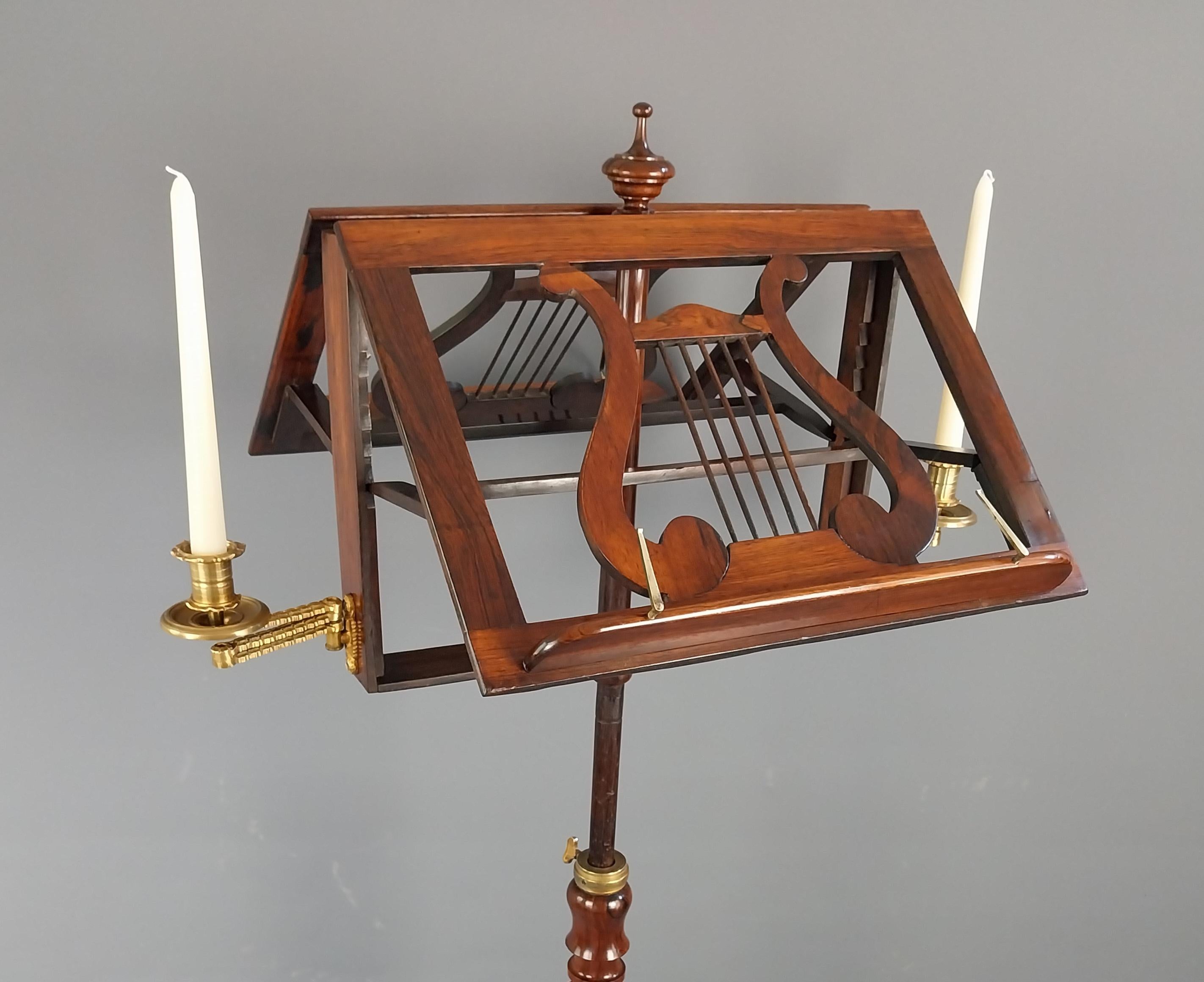 Regency Rosewood Duet Music Stand For Sale 6