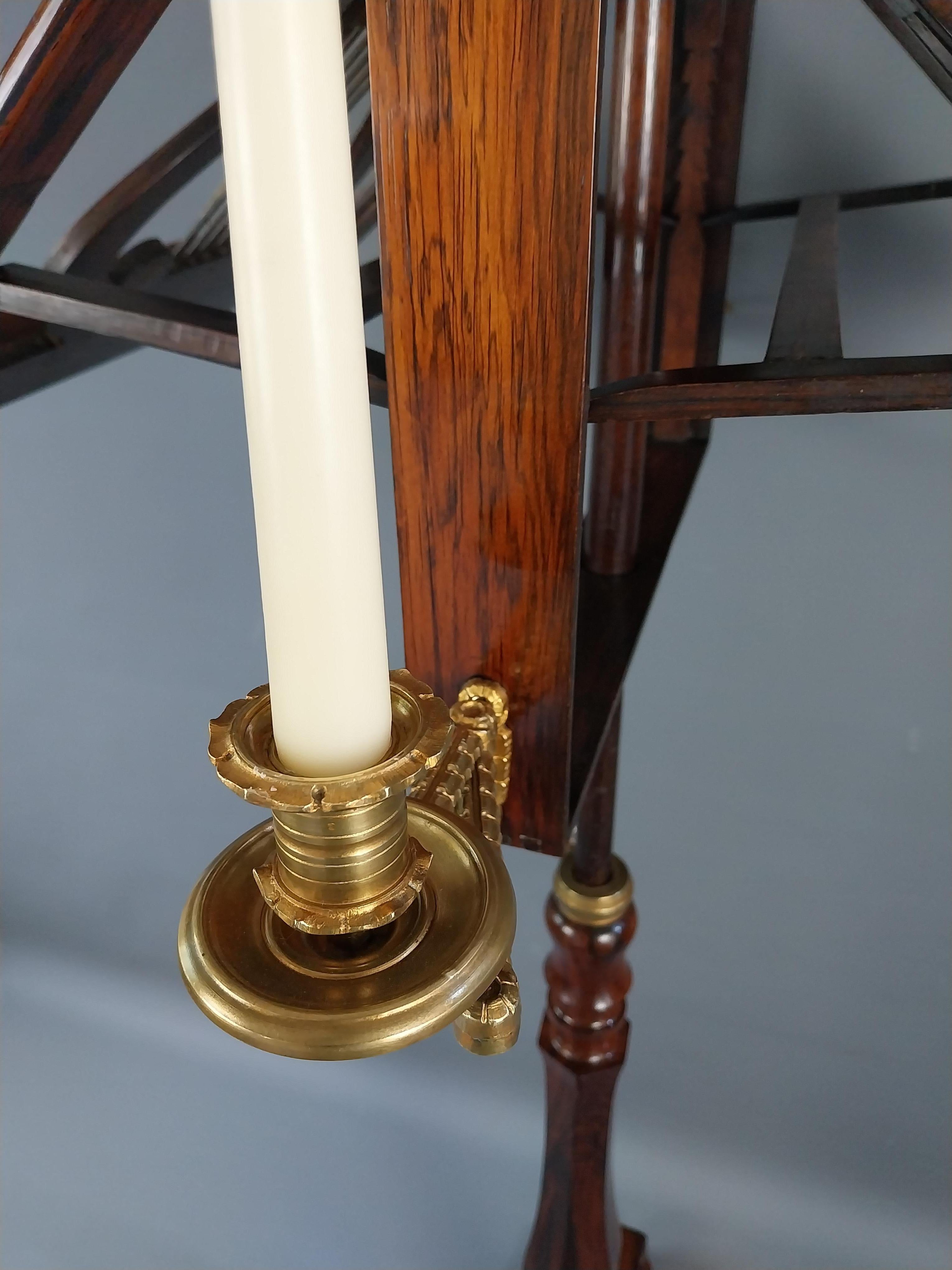 Regency Rosewood Duet Music Stand For Sale 7