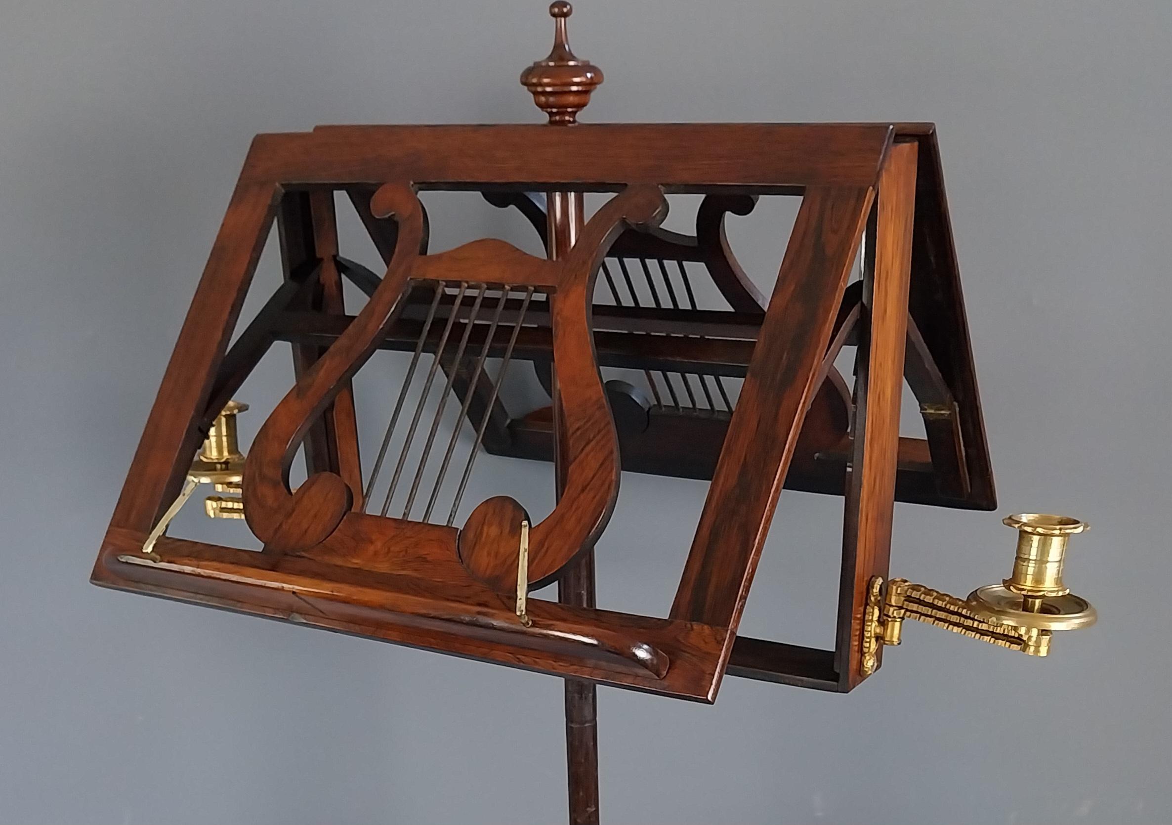 Regency Rosewood Duet Music Stand For Sale 10