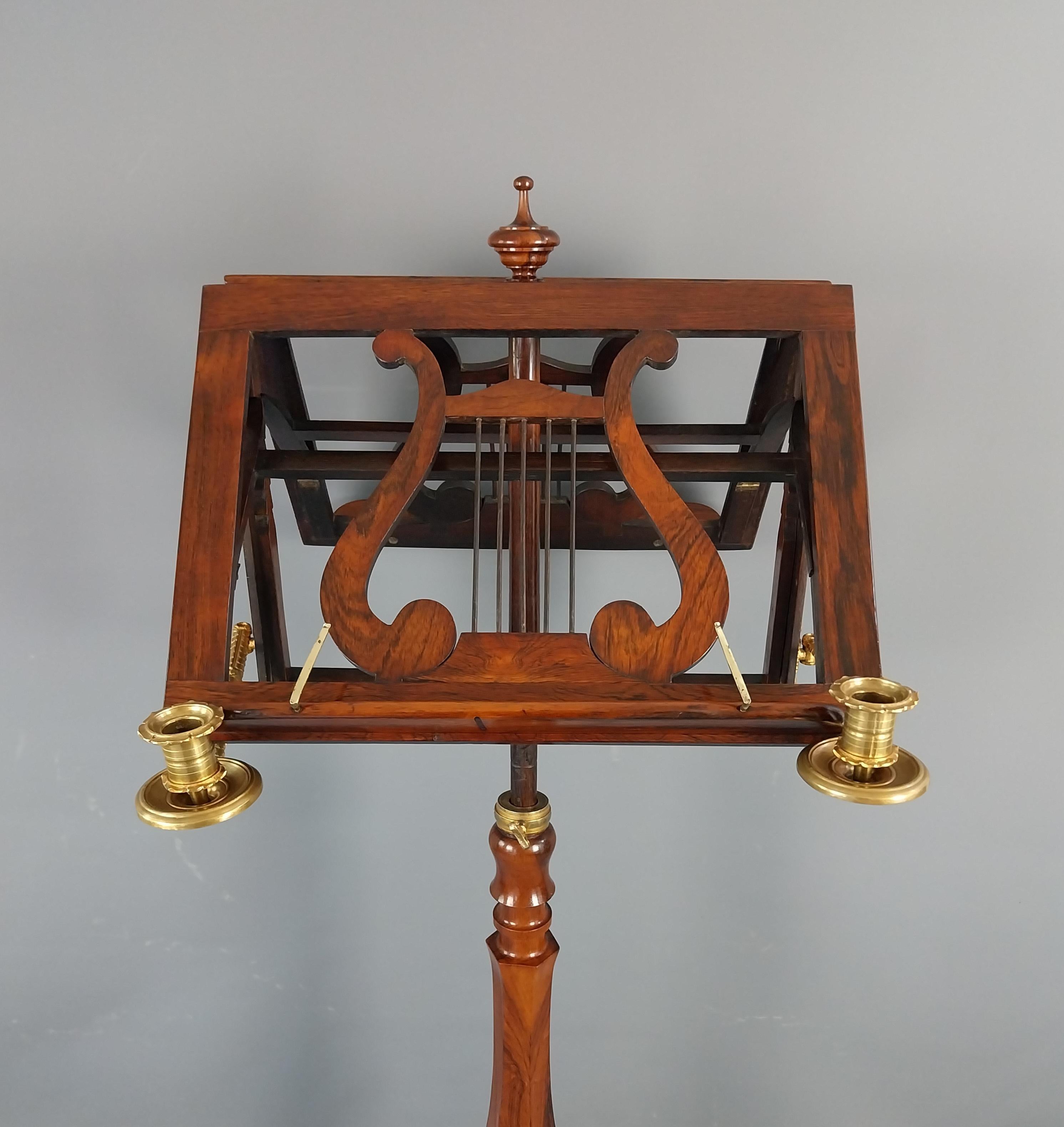 Regency Rosewood Duet Music Stand For Sale 14