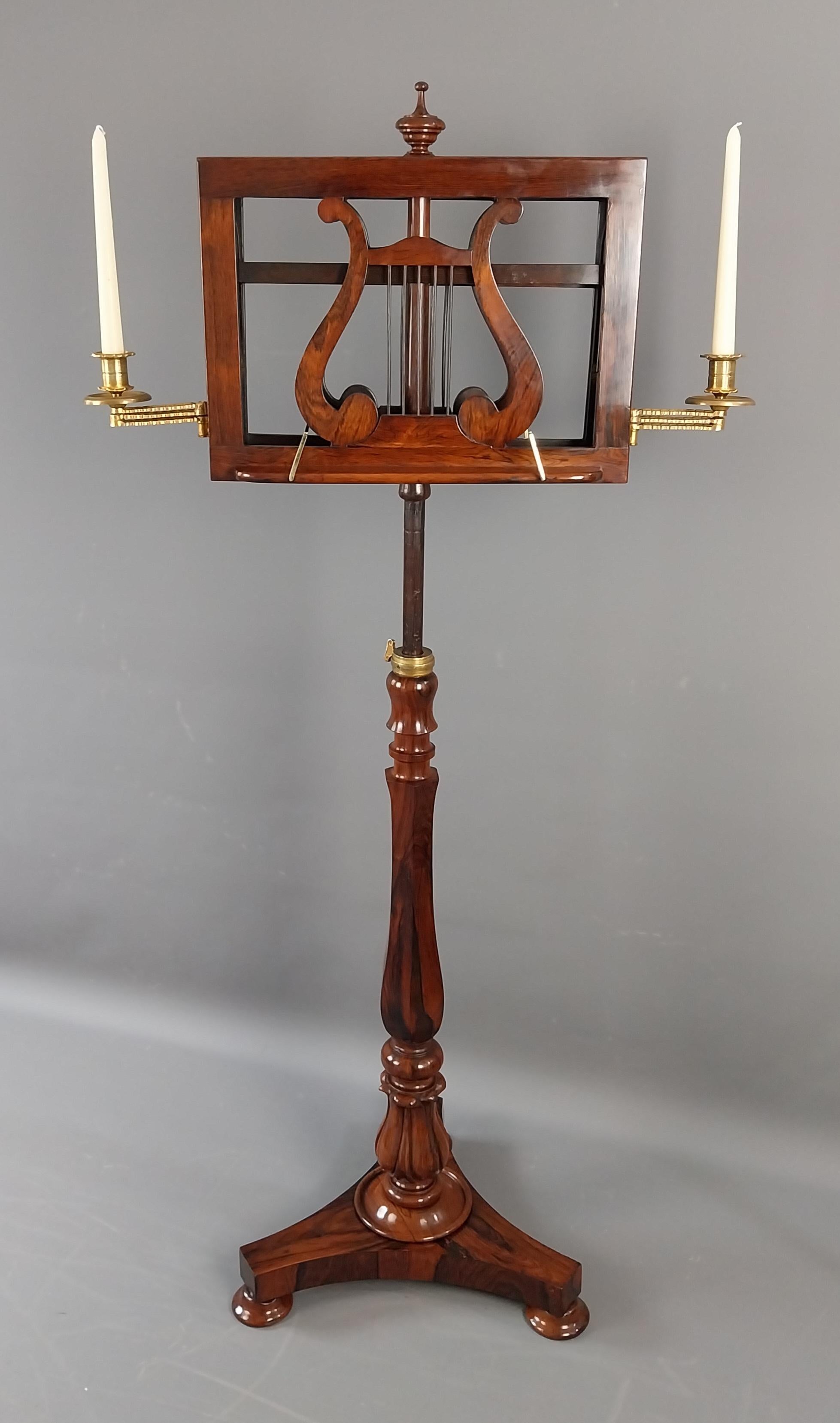 Regency Rosewood Duet Music Stand For Sale 1