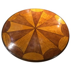 Regency Rosewood English Center Table with Satinwood Marquetry, circa 1830