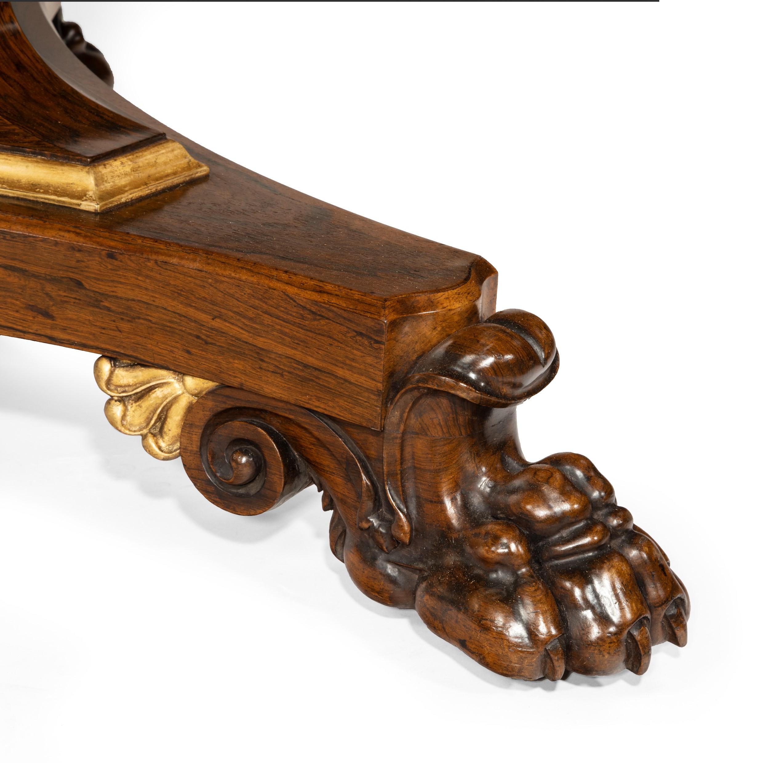 Regency-Tisch aus Palisanderholz mit fünf Füßen und Klappdeckel Englisch, um 1815 im Zustand „Gut“ im Angebot in Lymington, Hampshire