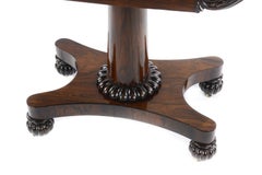 Regency Rosewood Fold-Over Top with D End Card Table Attributed to Gillows