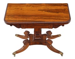 Regency Rosewood Folding Card Console Table
