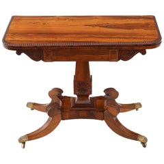 Regency Rosewood Folding Card Console Table