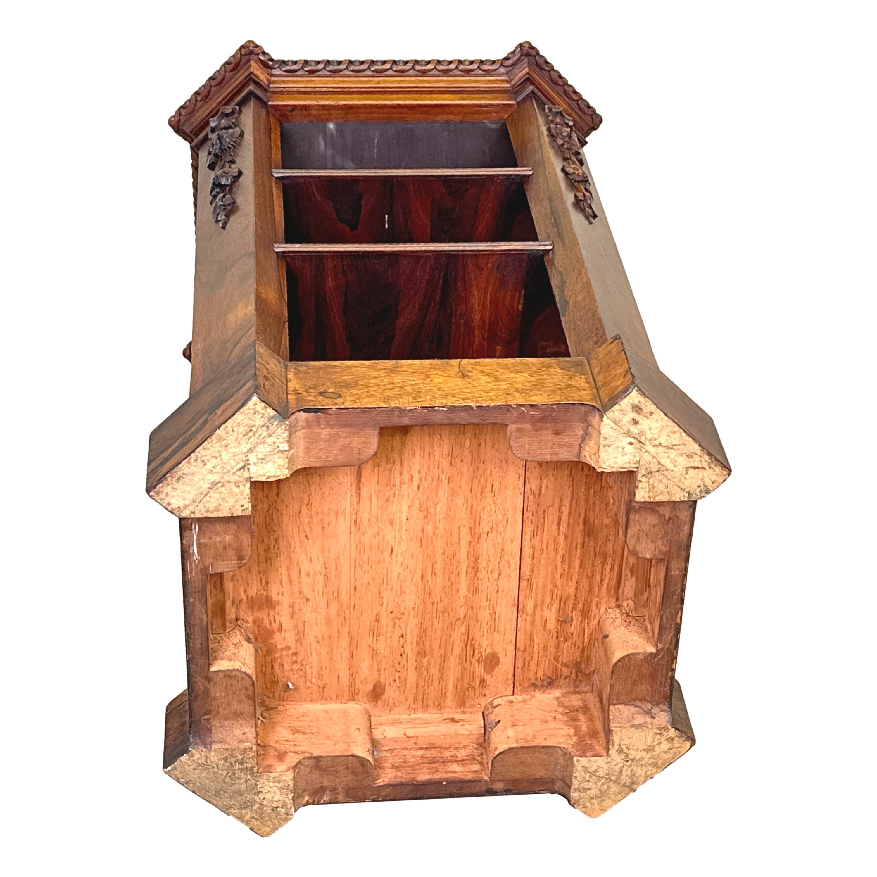 Regency Rosewood Freestanding Open Bookcase Pedestal For Sale 2