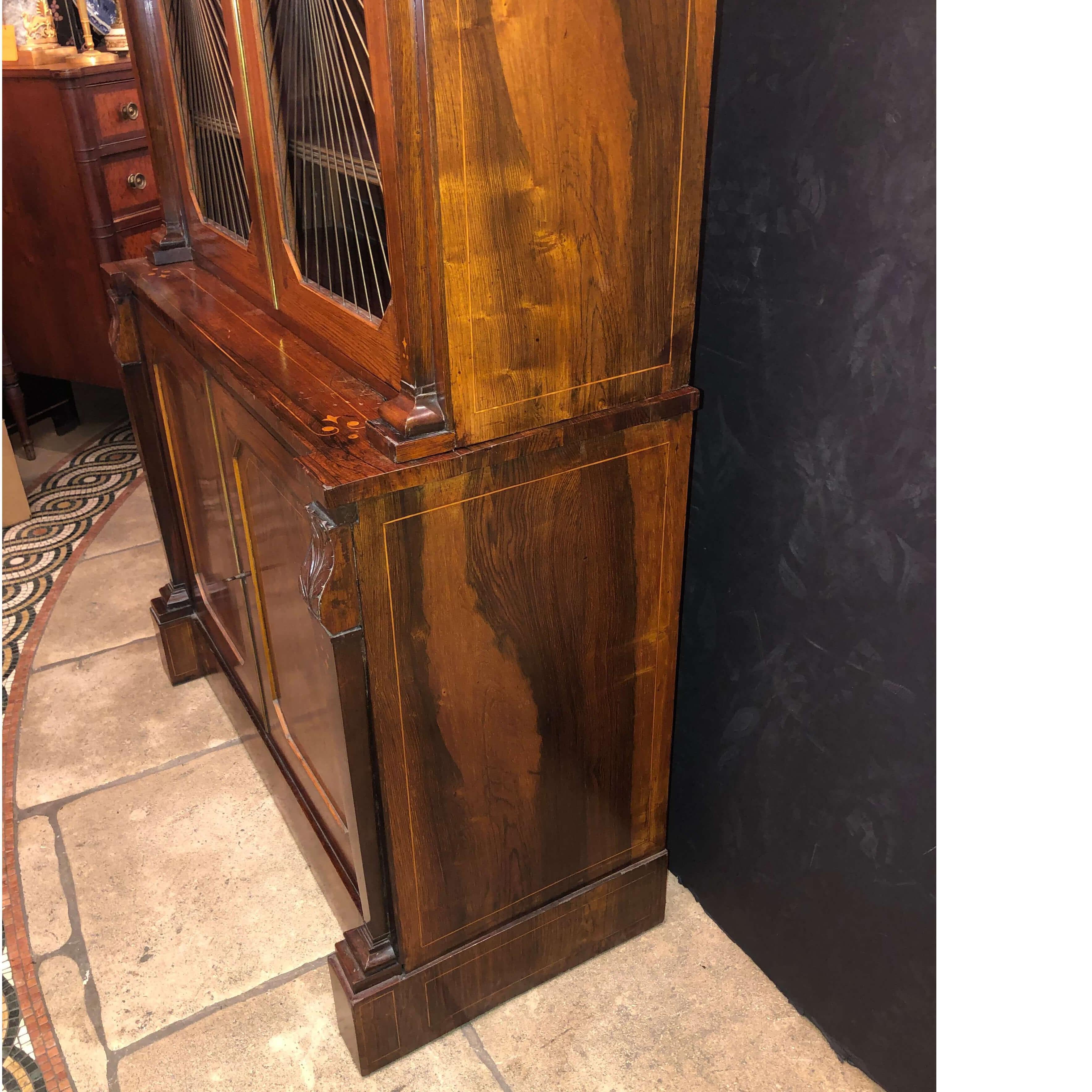 Early 19th Century Regency Rosewood Grilldoor Bookcase