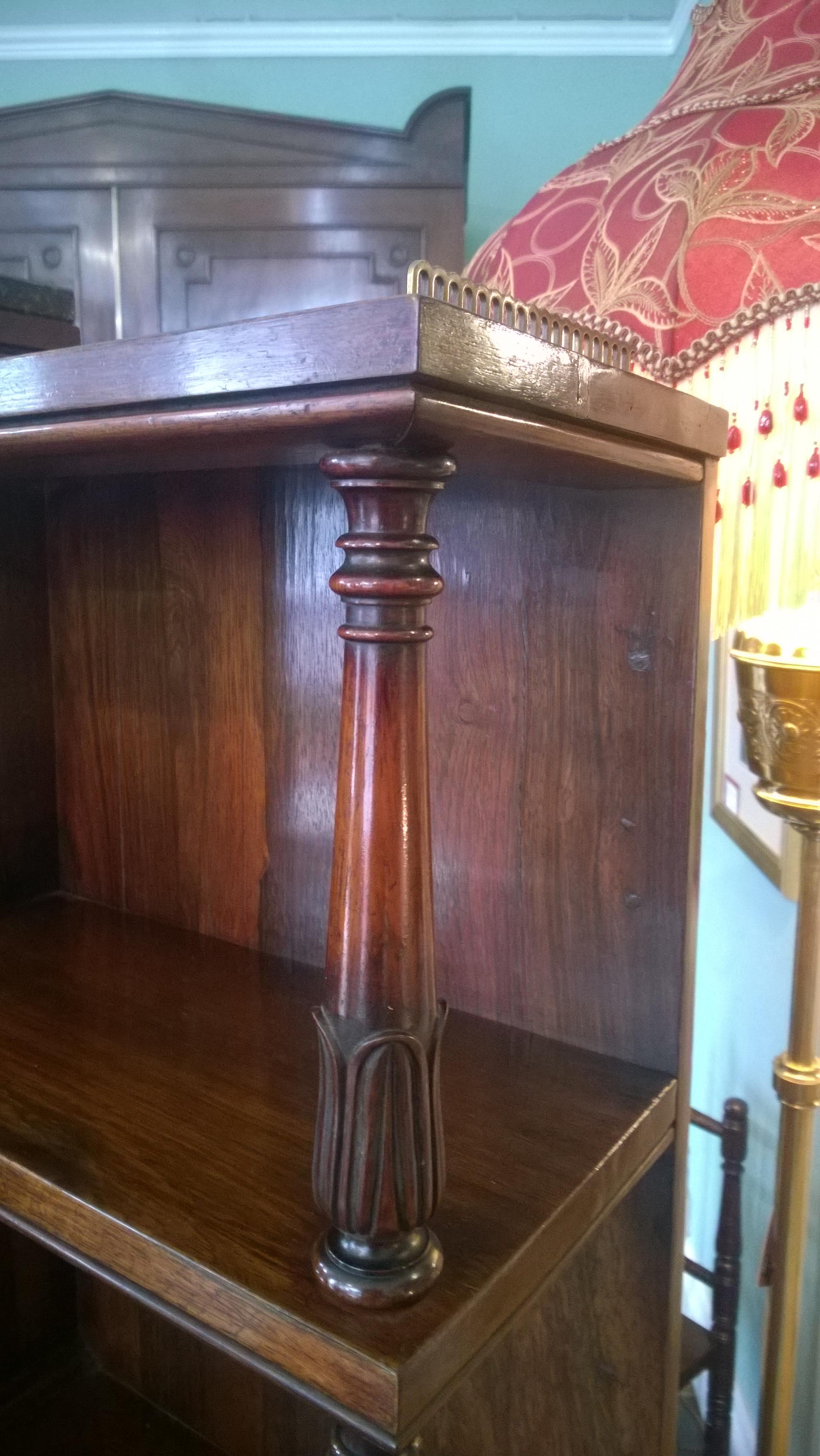 Regency Rosewood Inverted Breakfront Salon Cabinet In Good Condition In Altrincham, Cheshire