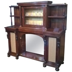 Regency Rosewood Inverted Breakfront Salon Cabinet