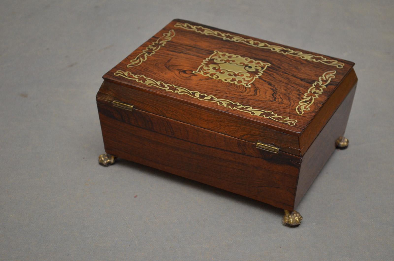 Regency Rosewood Jewelry Box (Messing)