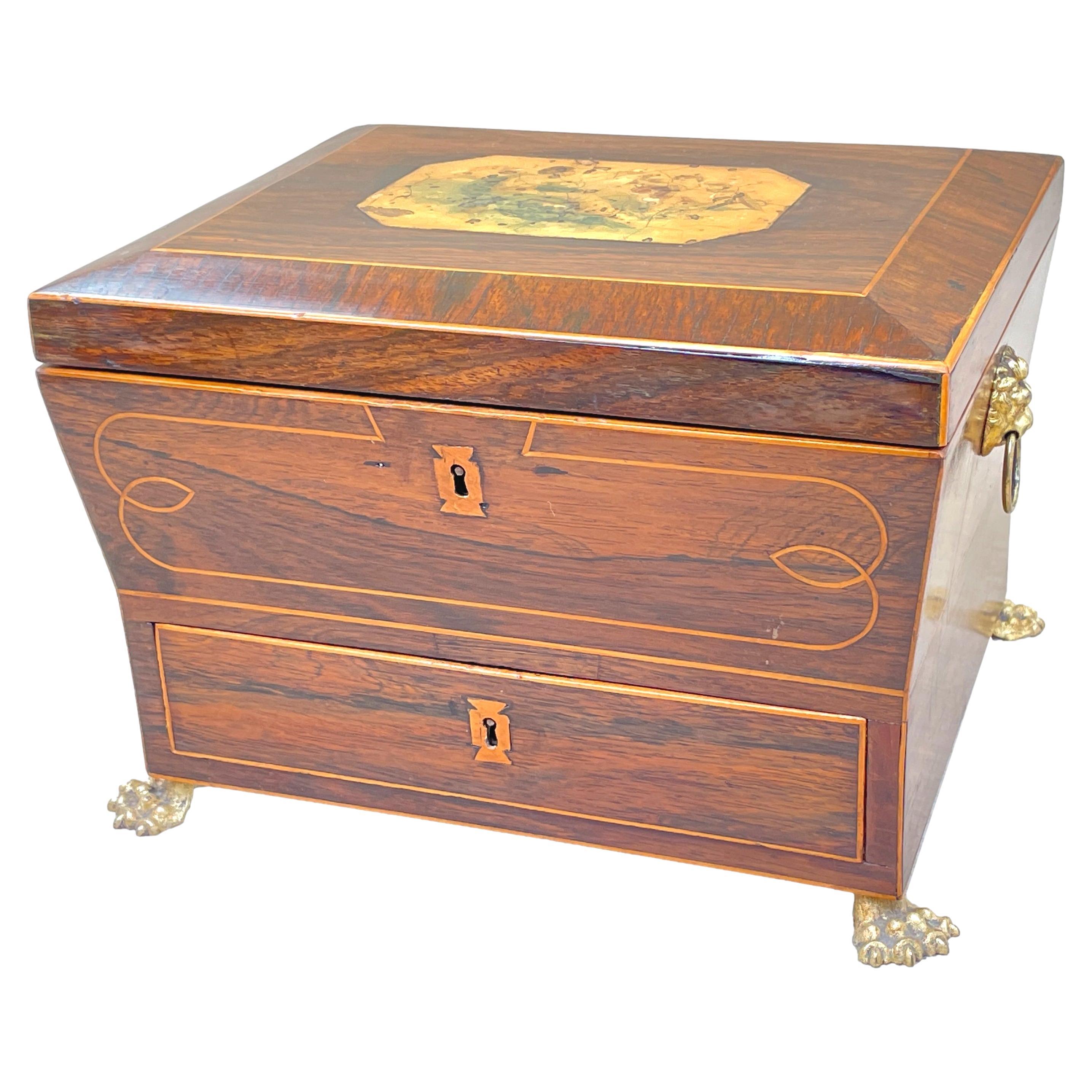 Attractive Victorian Rosewood Jewellery Box For Sale at 1stDibs