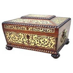 Caja de joyería de palisandro de la Regencia