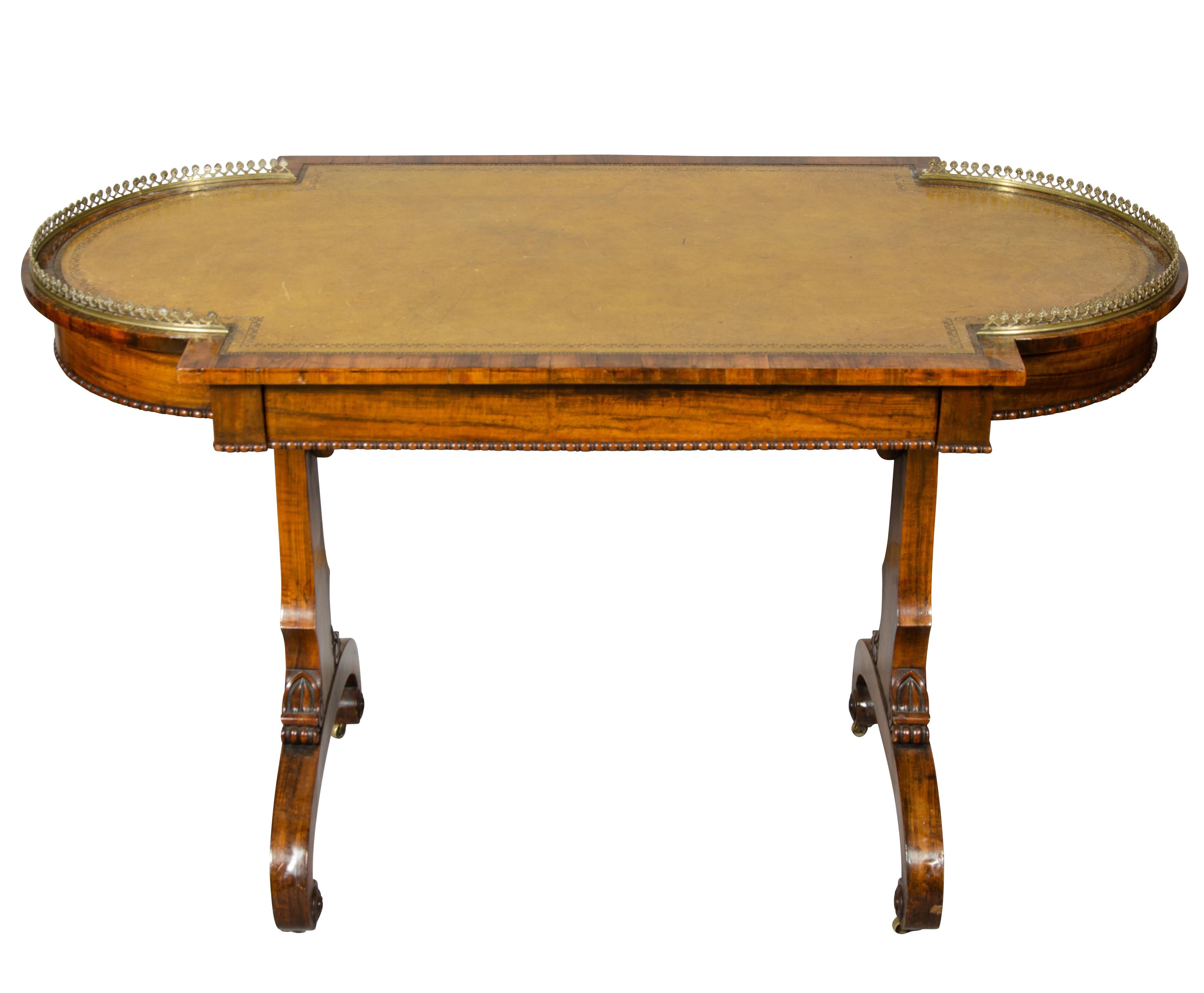 English Regency Rosewood Ladies Writing Table