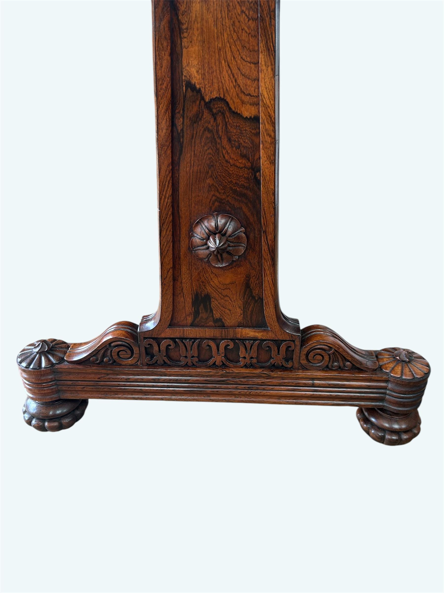 Regency Rosewood Library Table Attributed To Gillows For Sale 6