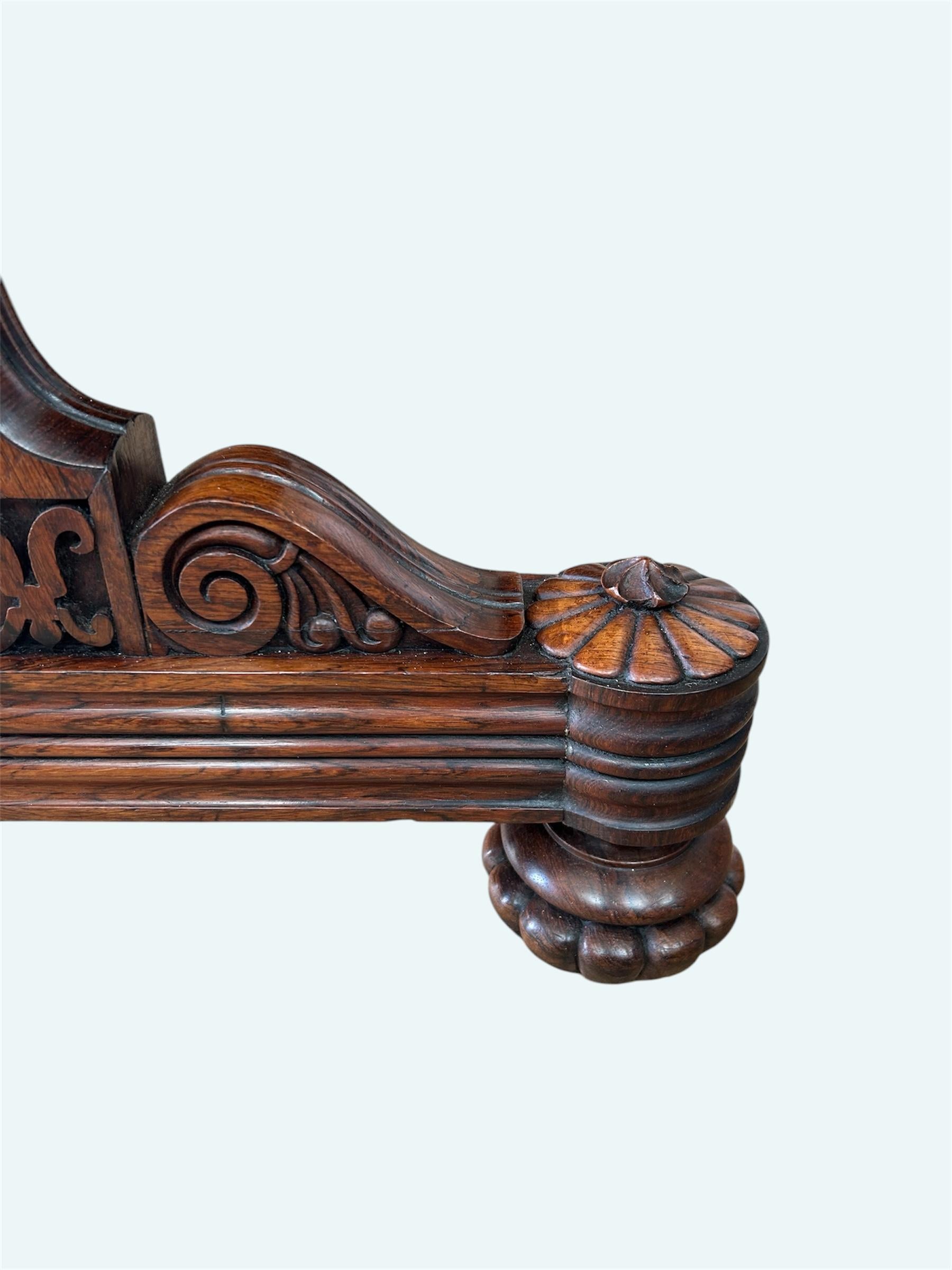 Regency Rosewood Library Table Attributed To Gillows For Sale 7