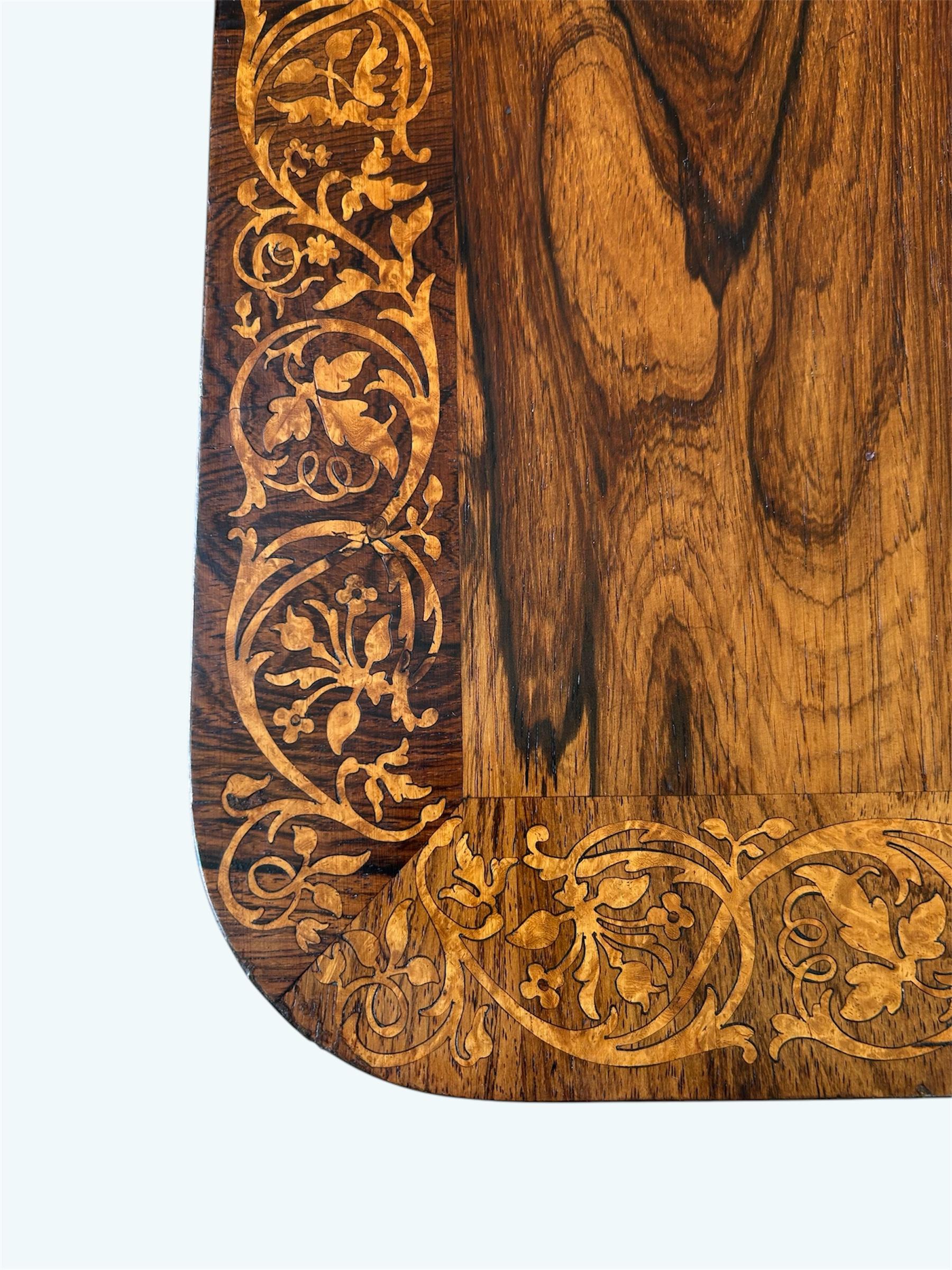 Regency Rosewood Library Table Attributed To Gillows For Sale 1