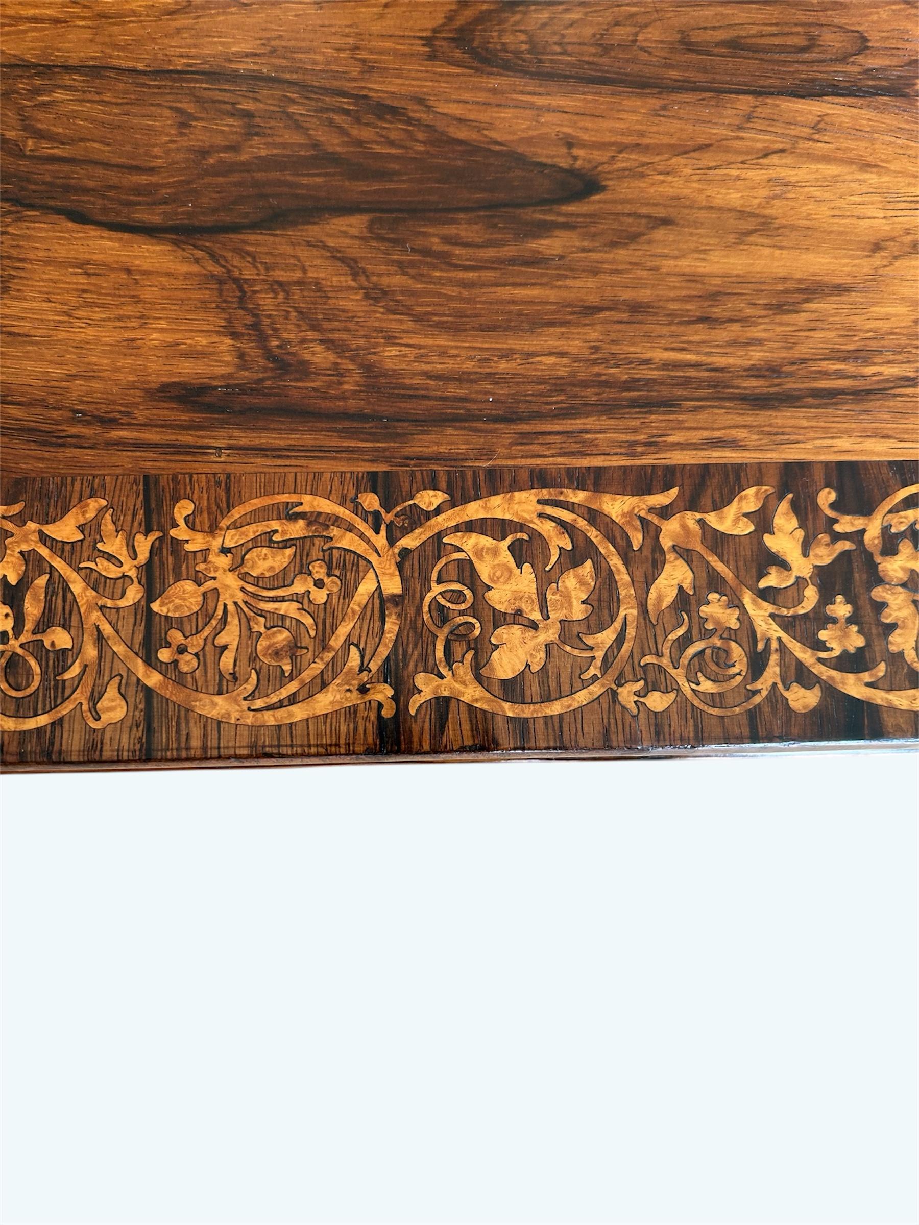 Regency Rosewood Library Table Attributed To Gillows For Sale 2