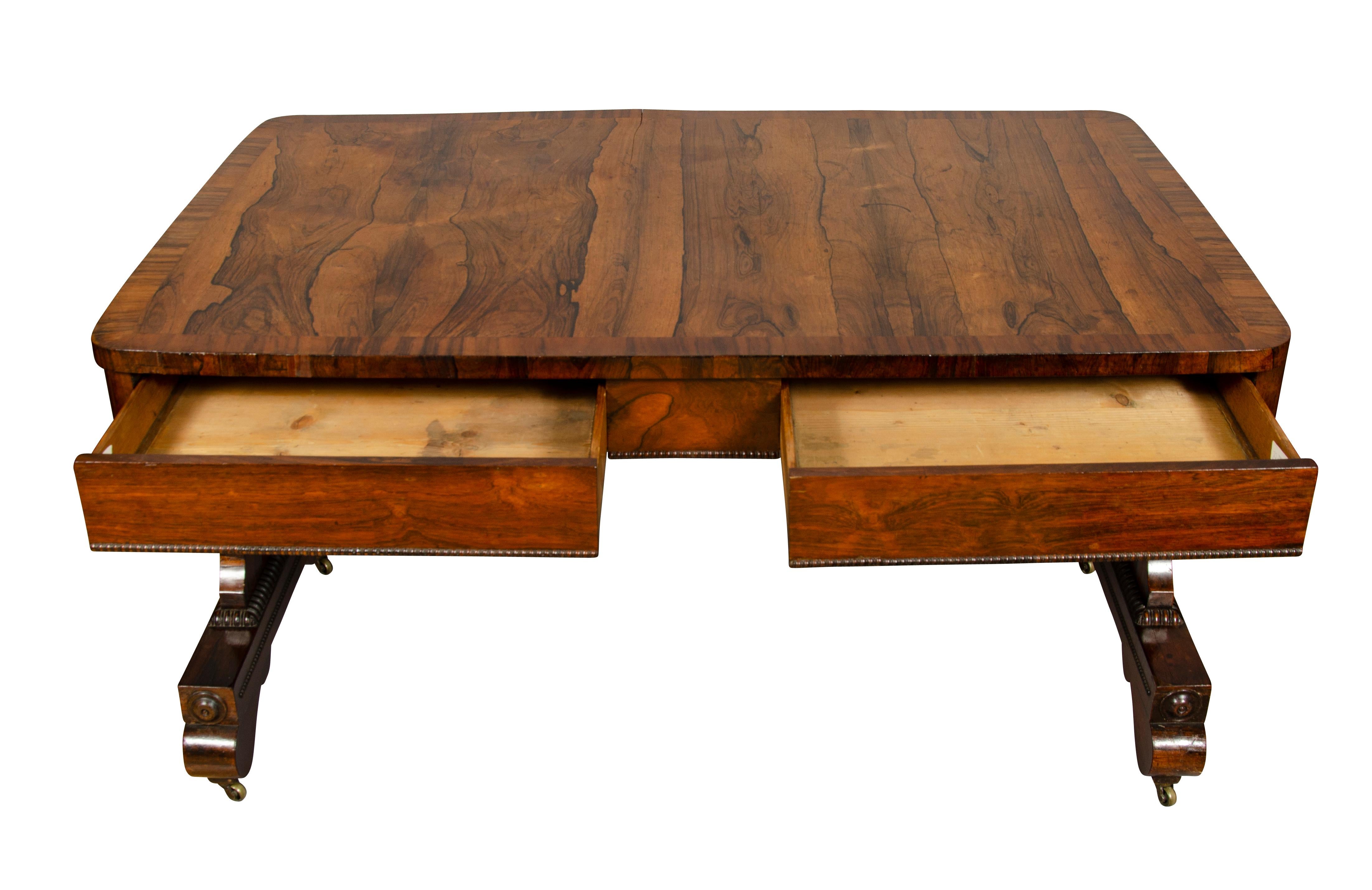 Regency Rosewood Library Table For Sale 5