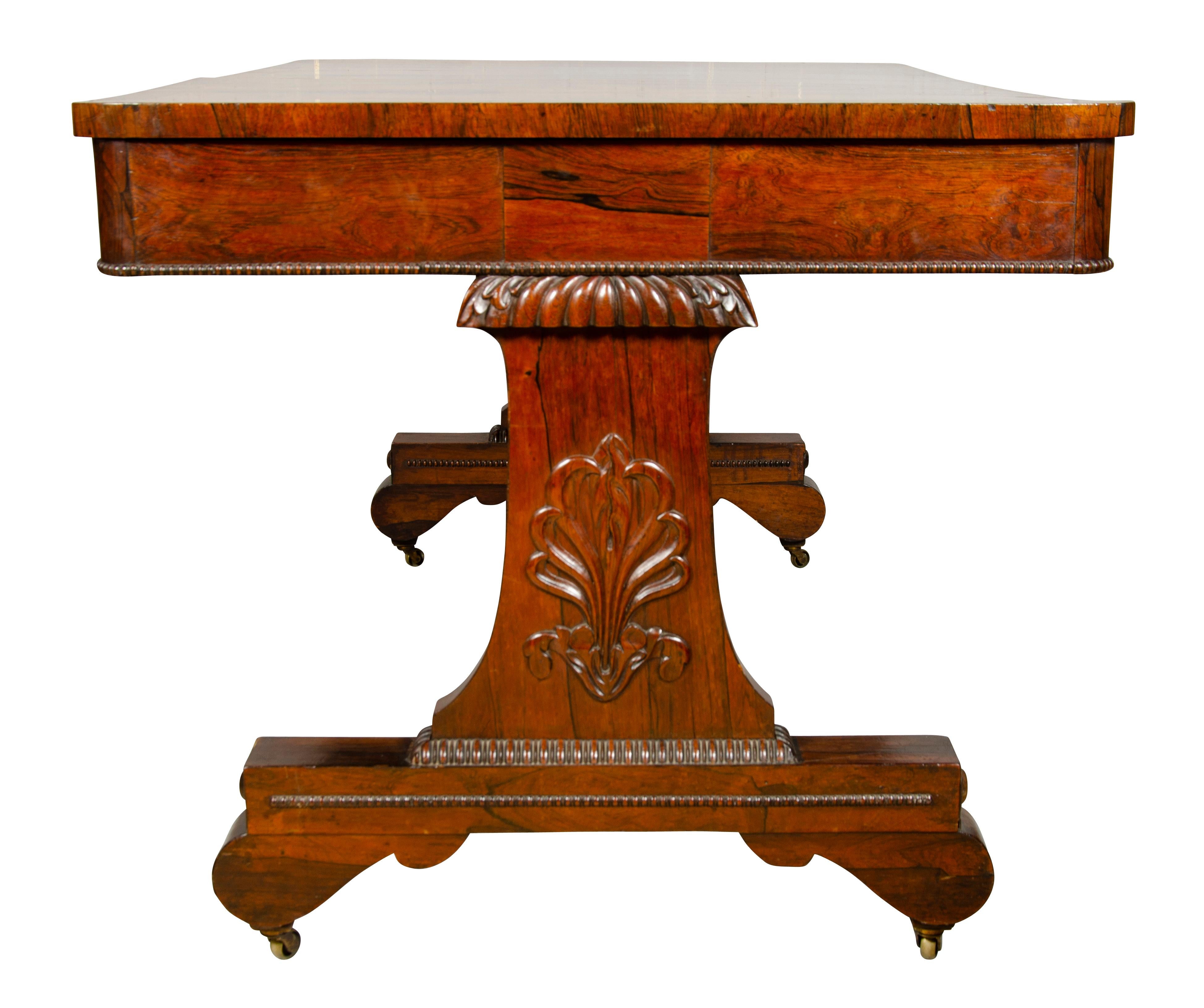 Regency Rosewood Library Table For Sale 9