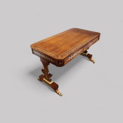 Regency rosewood library table