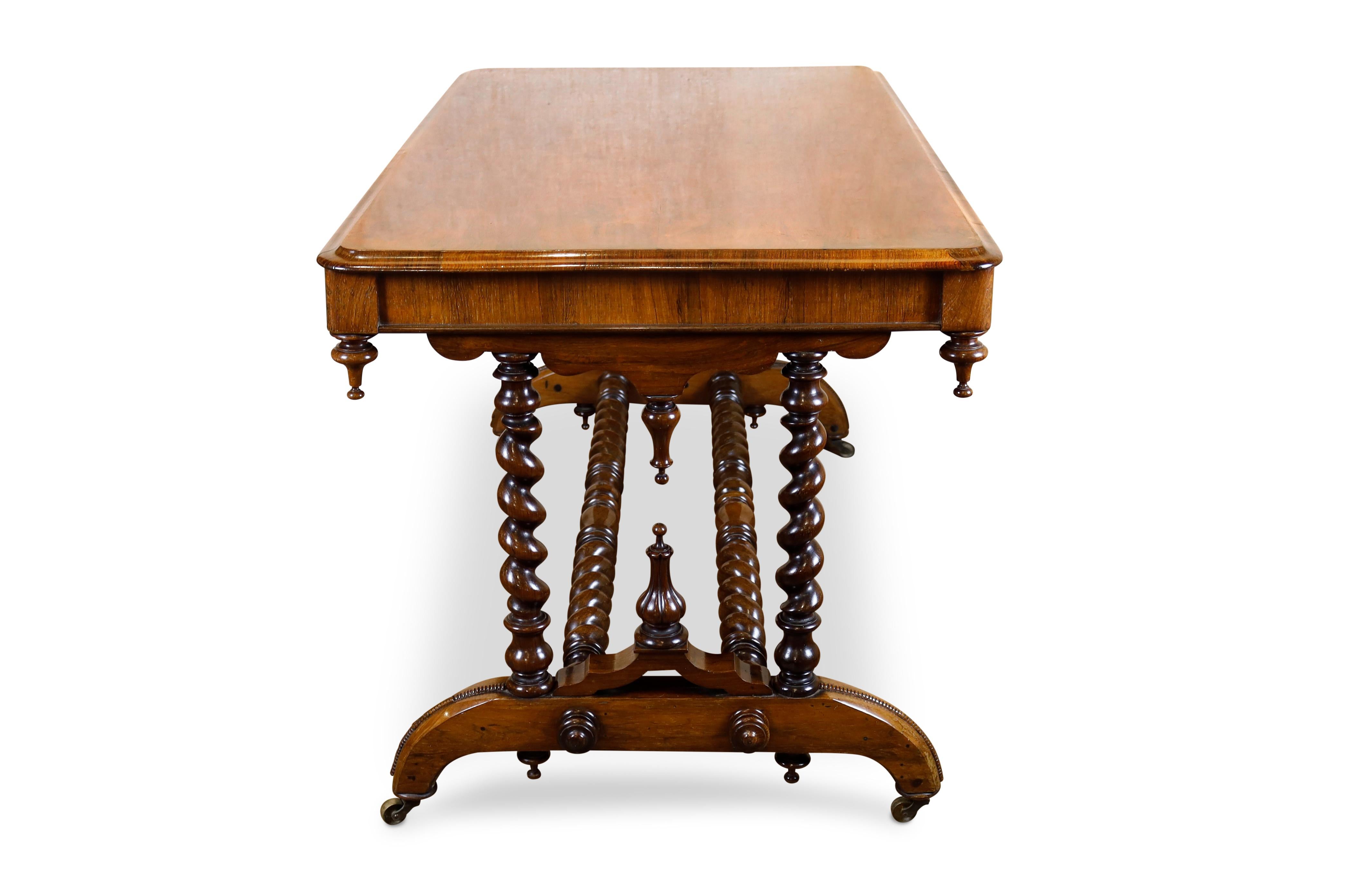 19th Century Regency Rosewood Library Table For Sale
