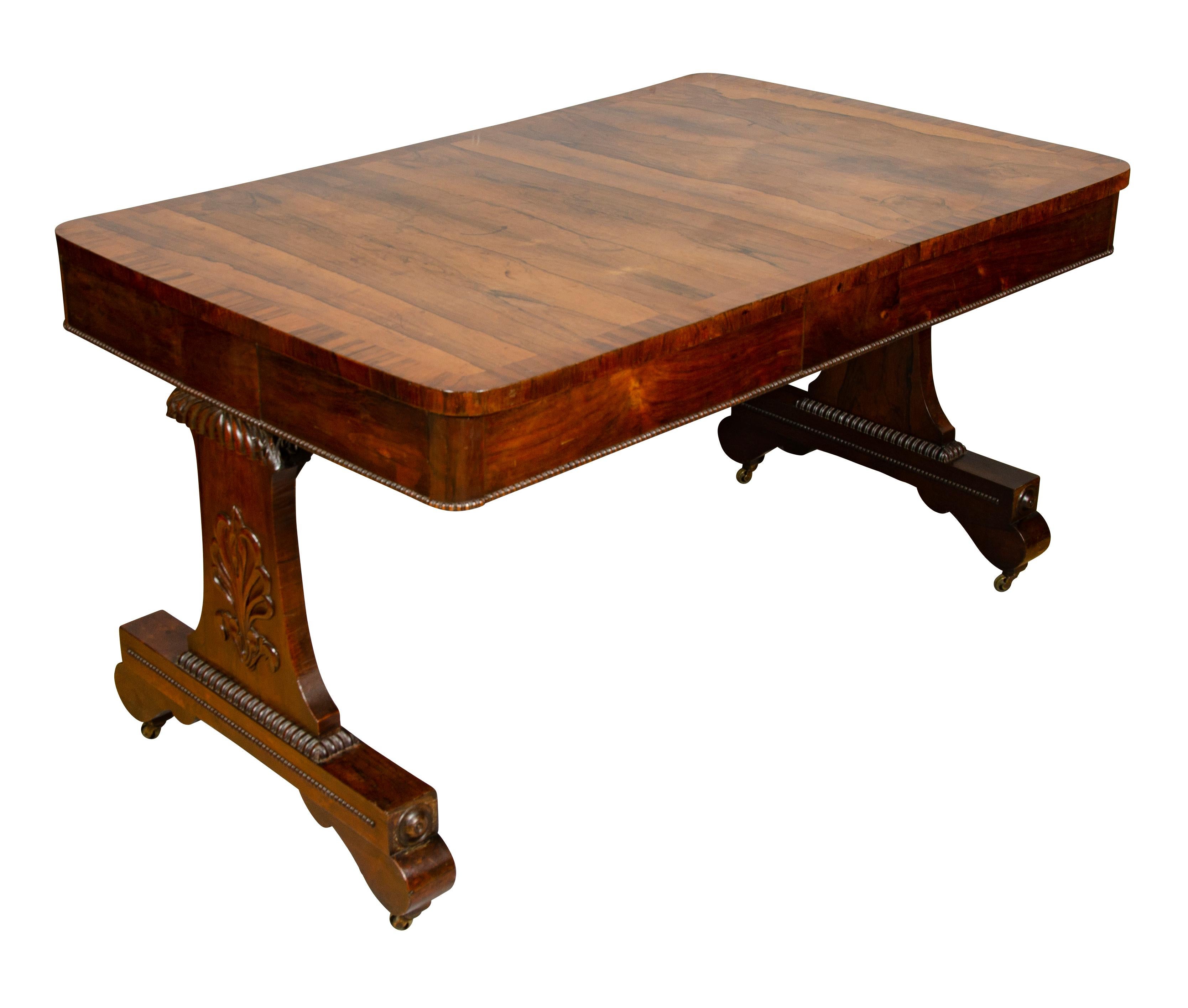 Regency Rosewood Library Table For Sale 2