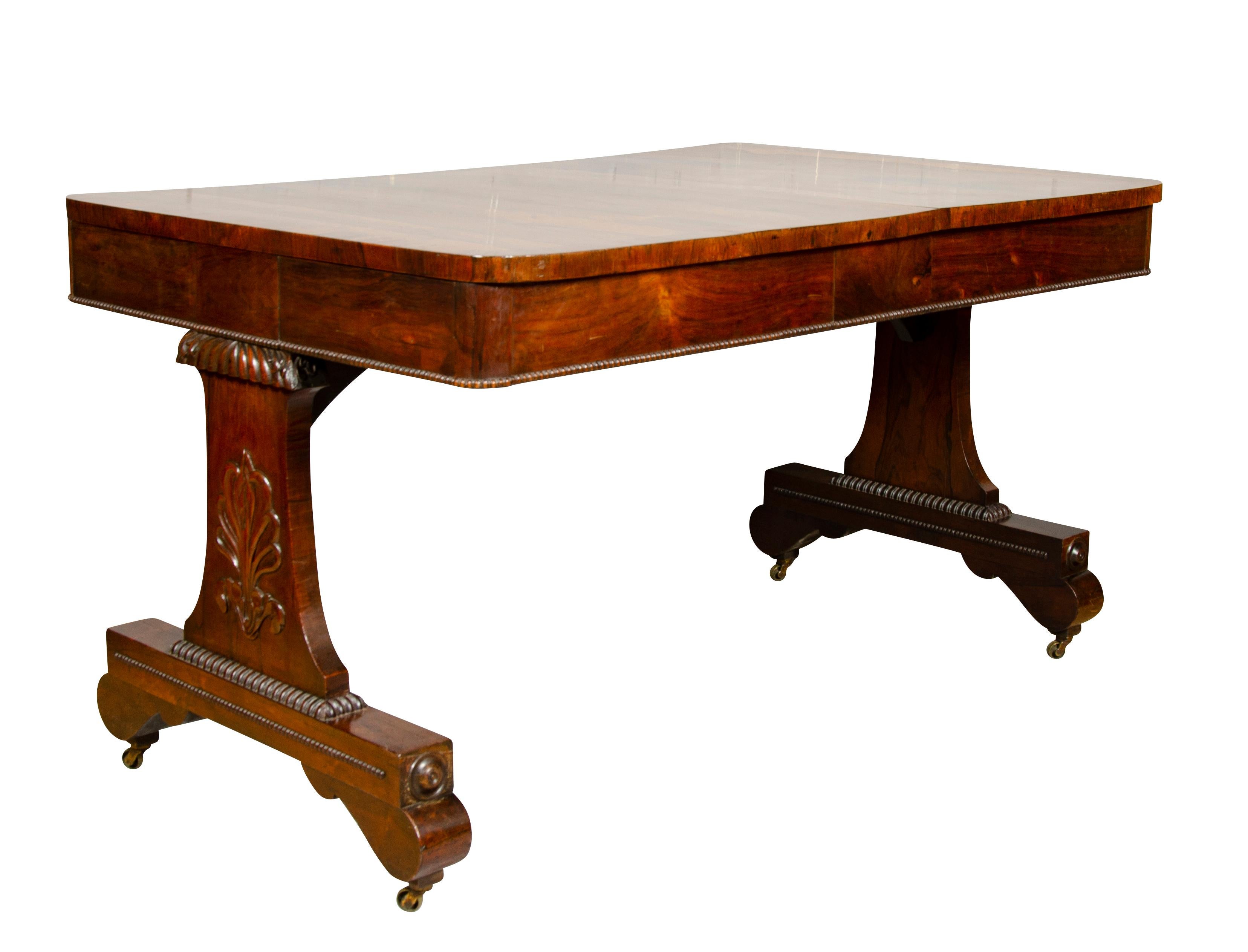 Regency Rosewood Library Table For Sale 3