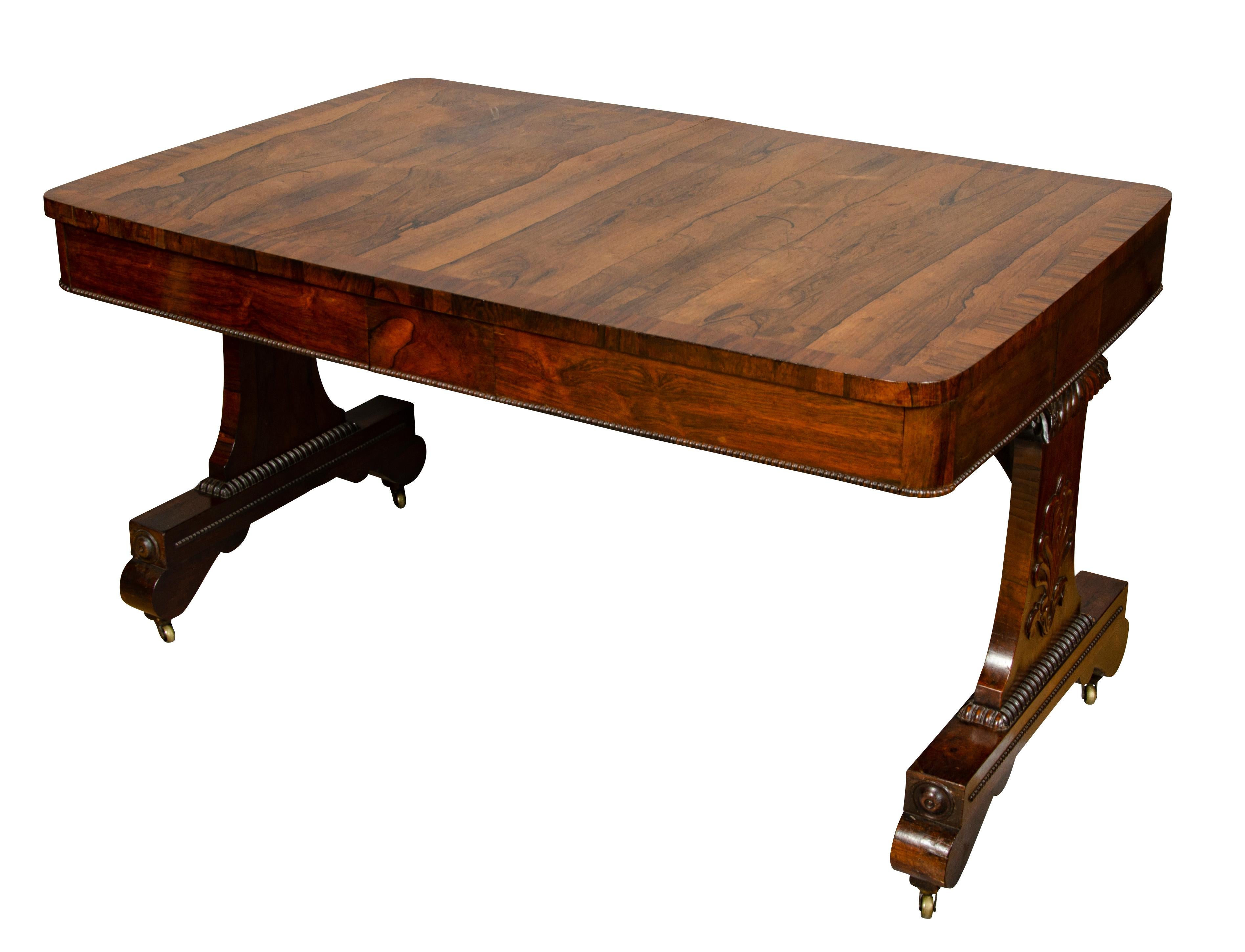 Regency Rosewood Library Table For Sale 4
